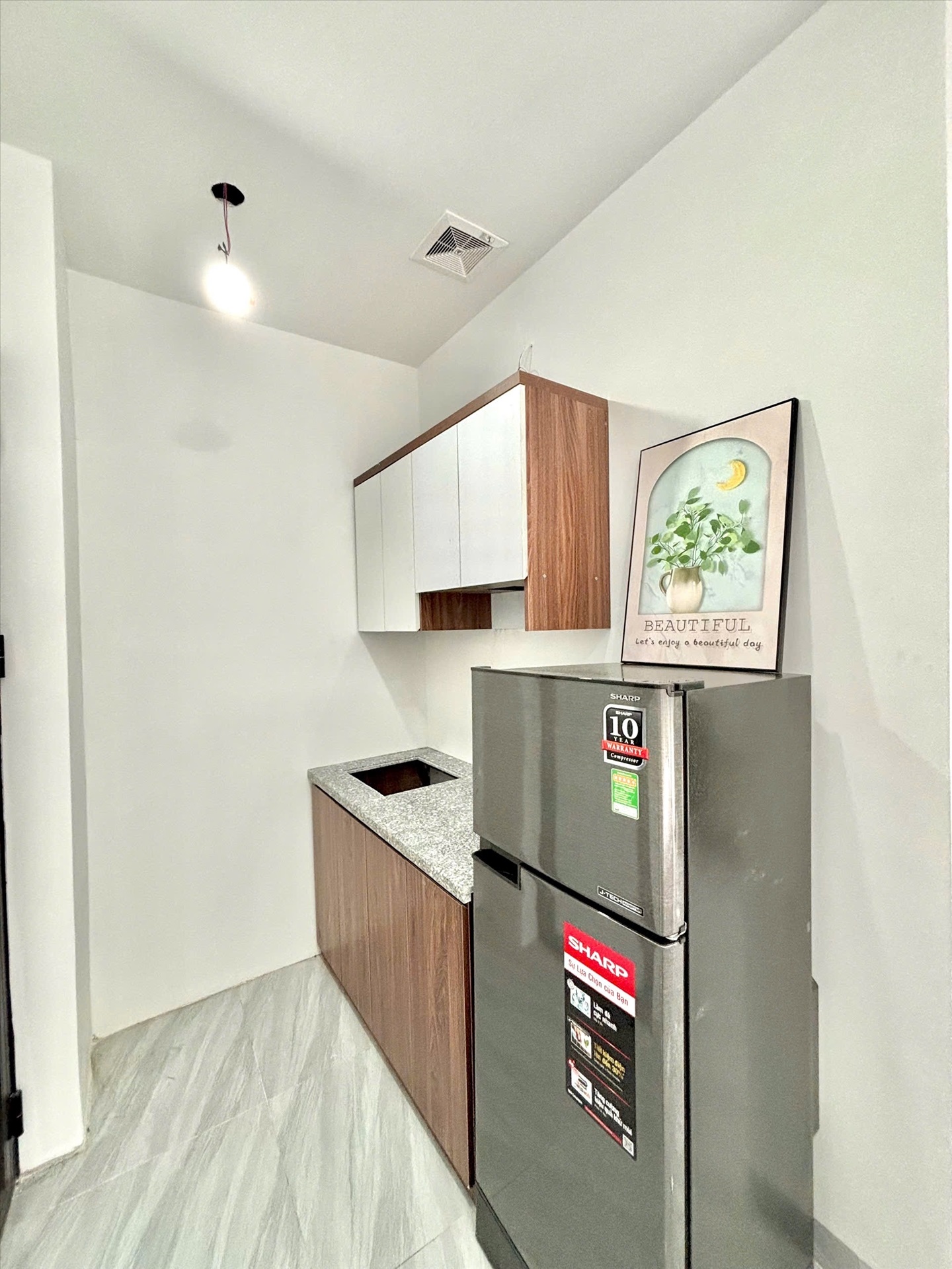 Phòng trọ Studio 25m2 tại Time House 4 Trần Cung - Bắc Từ Liêm - Phòng bếp