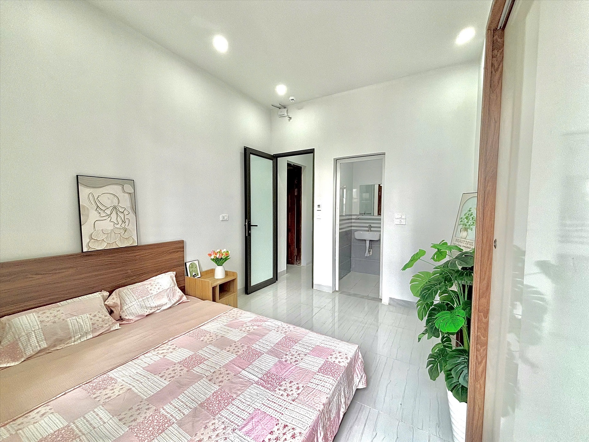 Phòng trọ Studio 25m2 tại Time House 4 Trần Cung - Bắc Từ Liêm - Phòng ngủ