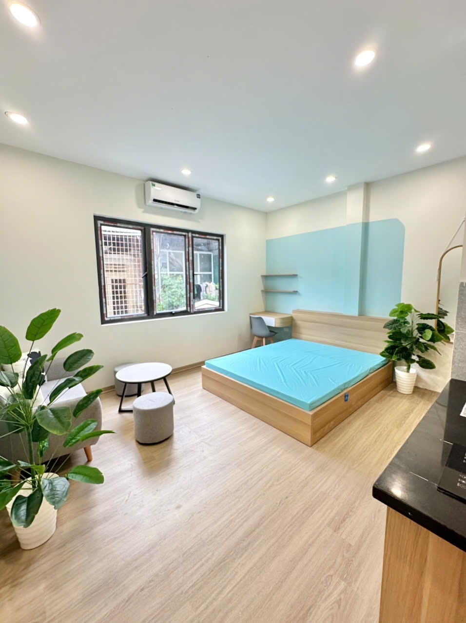Phòng trọ Studio 40m2 tại GENZ Home Kim Ngưu - Hai Bà Trưng - Phòng ngủ