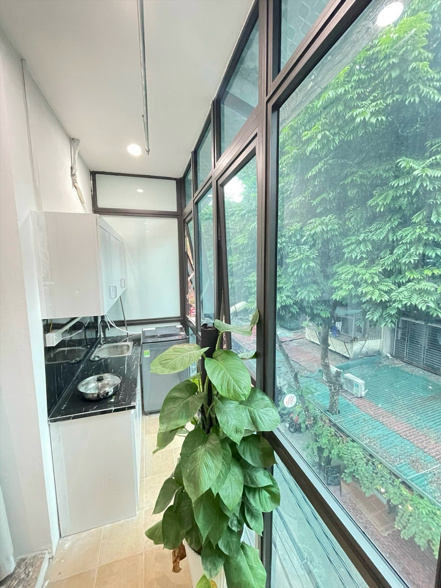 Phòng trọ Studio 25m2 tại NT House Nghĩa Tân - Cầu Giấy - Phòng bếp