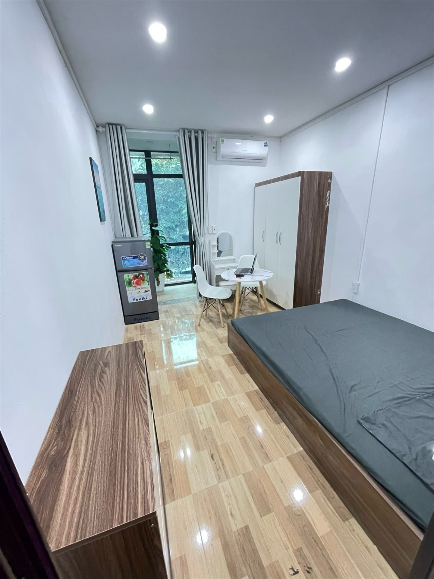 Phòng trọ Studio 25m2 tại NT House Nghĩa Tân - Cầu Giấy - Phòng ngủ