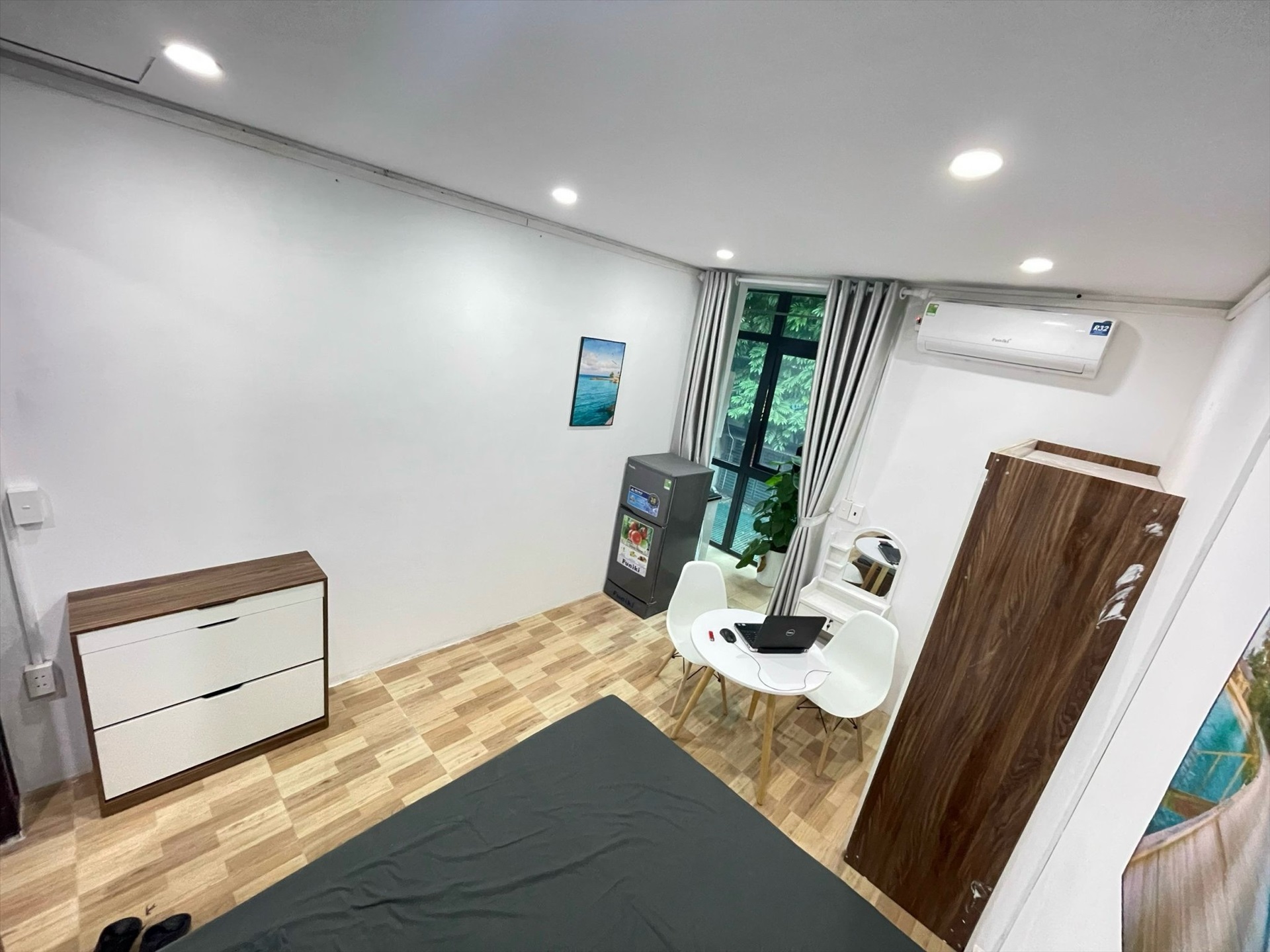 Phòng trọ Studio 25m2 tại NT House Nghĩa Tân - Cầu Giấy - Phòng khách