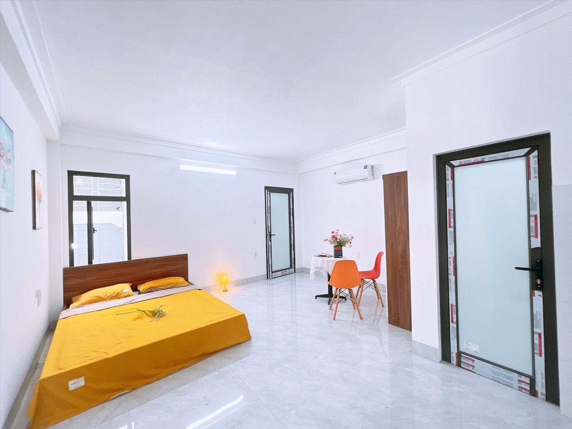 Phòng trọ Studio 30m2 tại Happyhomes Lạc Long Quân - Tây Hồ - Phòng ngủ