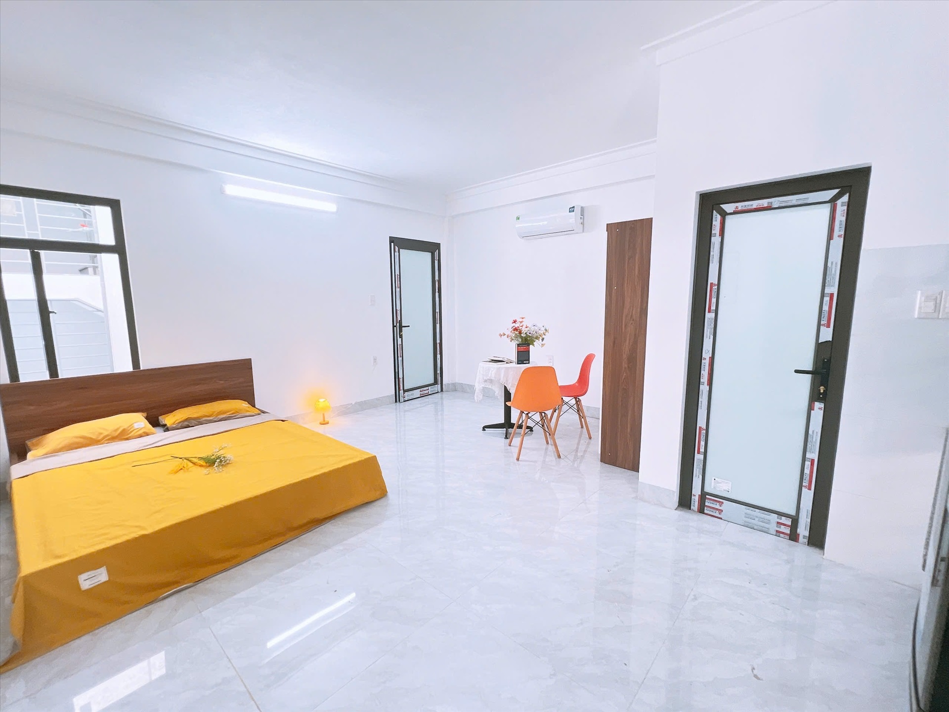 Phòng trọ Studio 30m2 tại Happyhomes Lạc Long Quân - Tây Hồ - Phòng ngủ