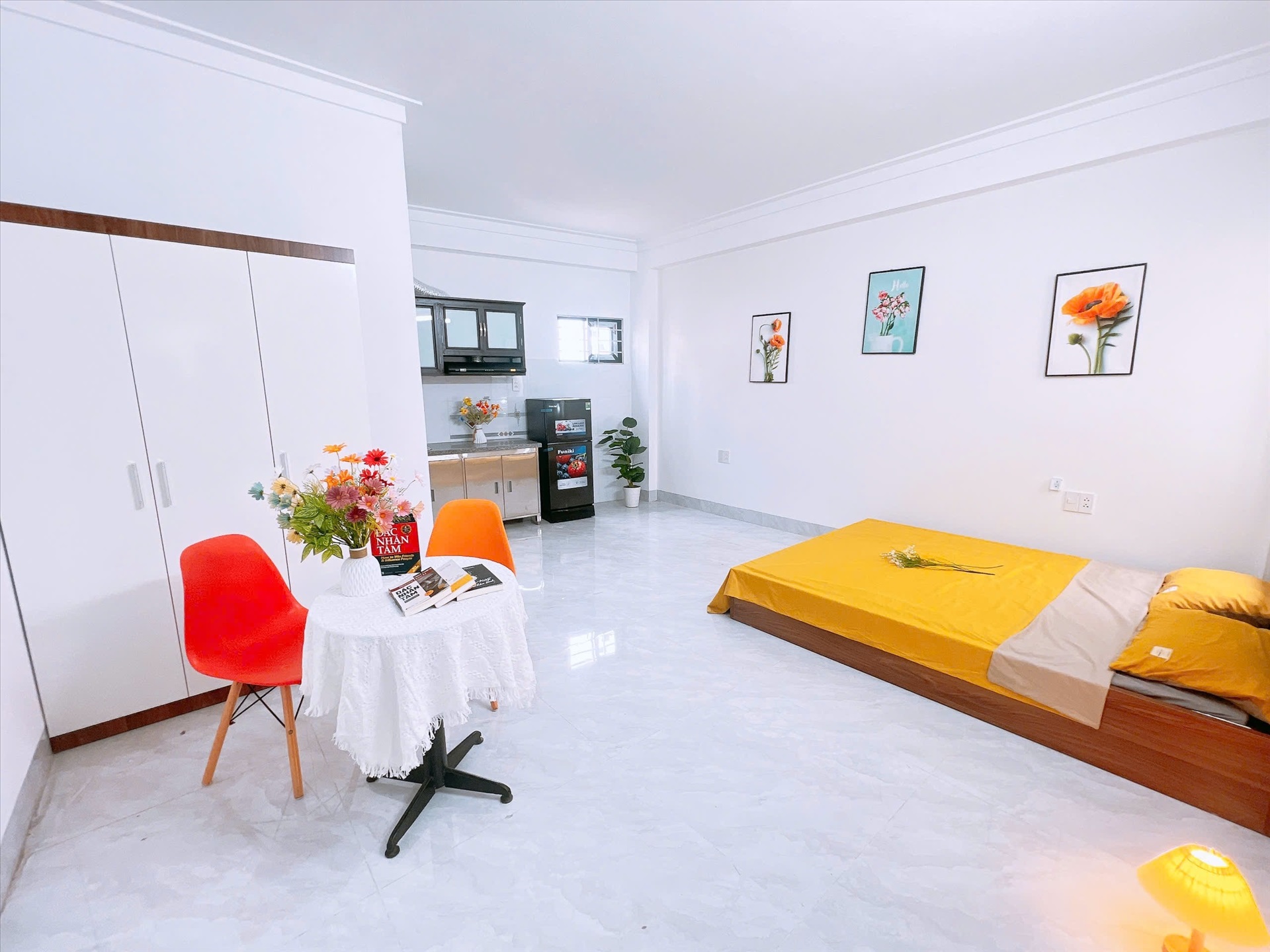 Phòng trọ Studio 30m2 tại Happyhomes Lạc Long Quân - Tây Hồ - Phòng ngủ