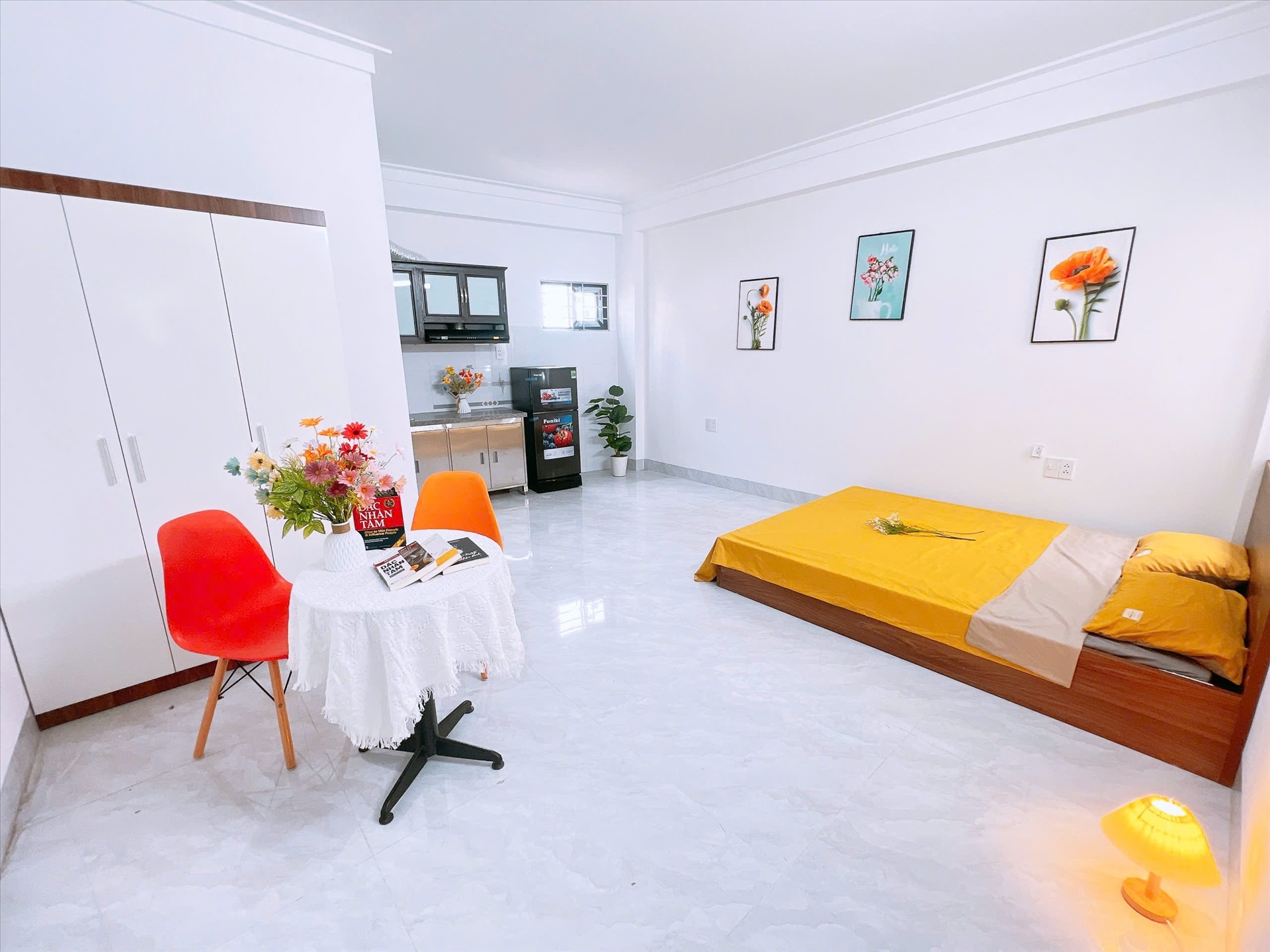 Phòng trọ Studio 30m2 tại Happyhomes Lạc Long Quân - Tây Hồ - Phòng ngủ