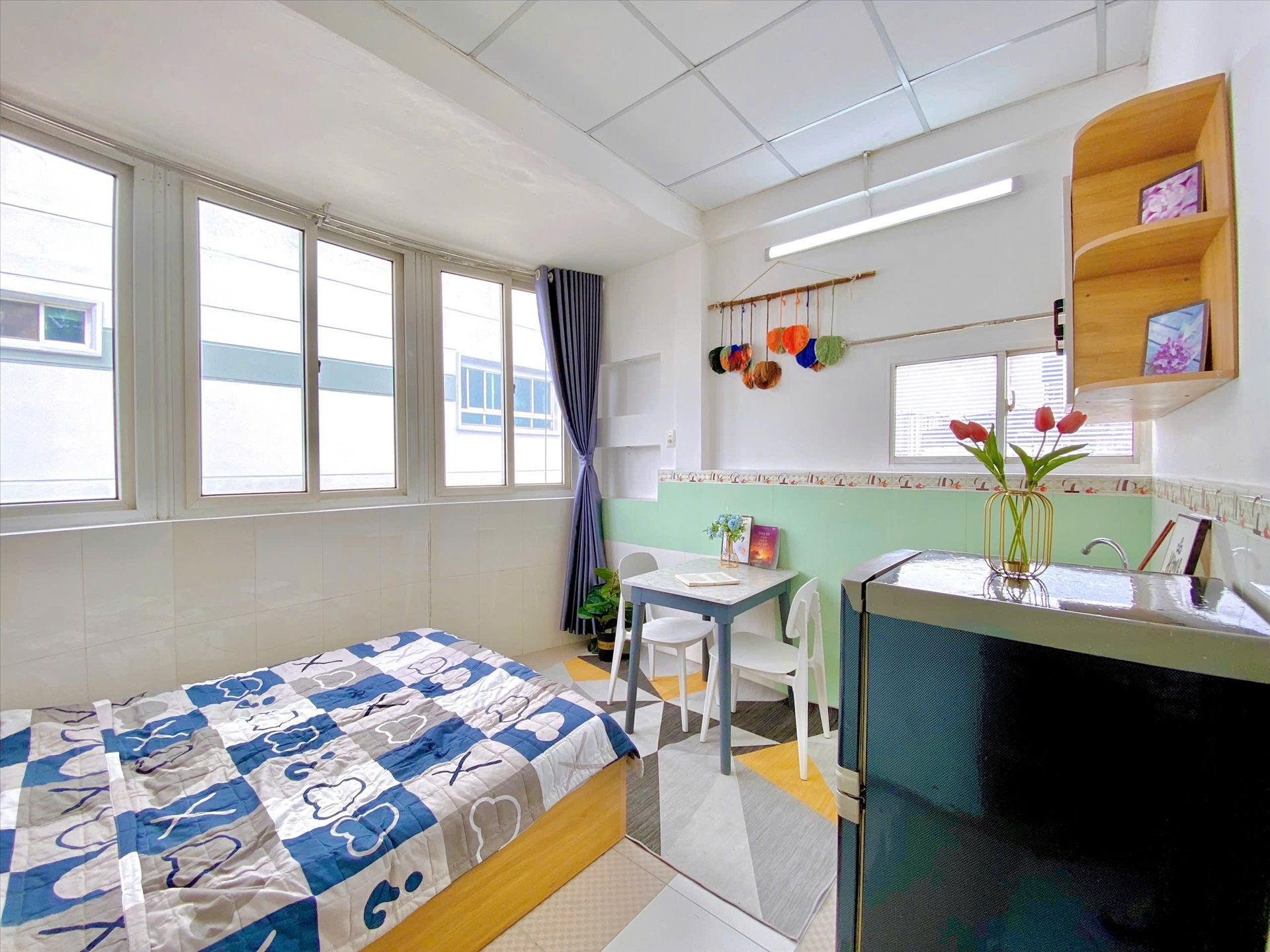 Phòng trọ Studio 25m2 tại CK Apartment Phạm Ngũ Lão - Quận 1 - Phòng ngủ