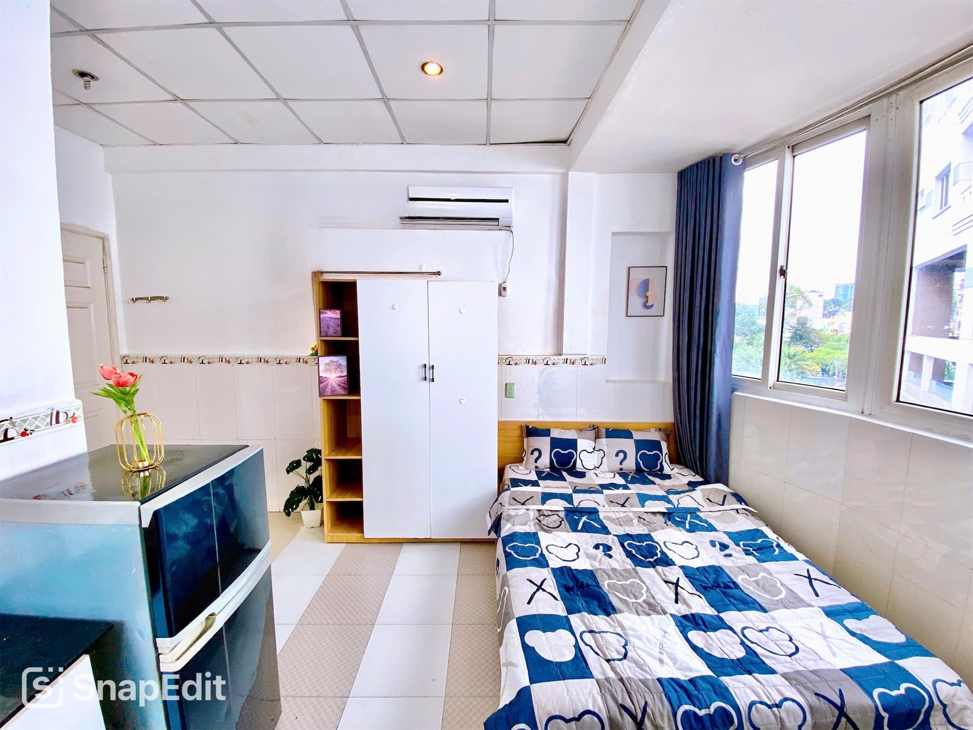Phòng trọ Studio 25m2 tại CK Apartment Phạm Ngũ Lão - Quận 1 - Phòng ngủ