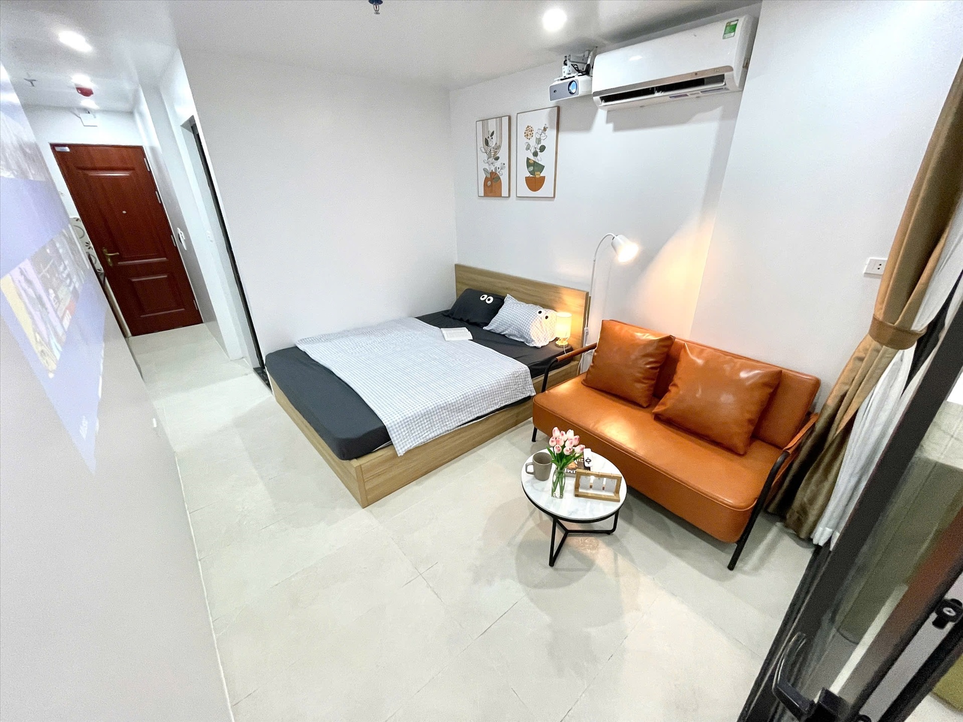 Phòng trọ Studio 25m2 tại Airstay Hoàng Quốc Việt - Cầu Giấy - Phòng ngủ