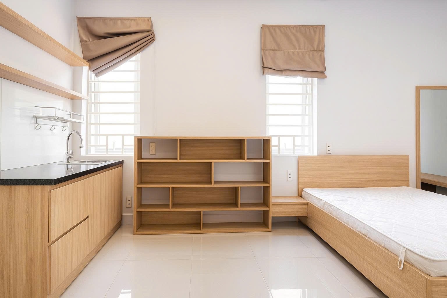 Phòng trọ Studio 30m2 tại REDHOMES Điện Biên Phủ - Bình Thạnh - Phòng ngủ