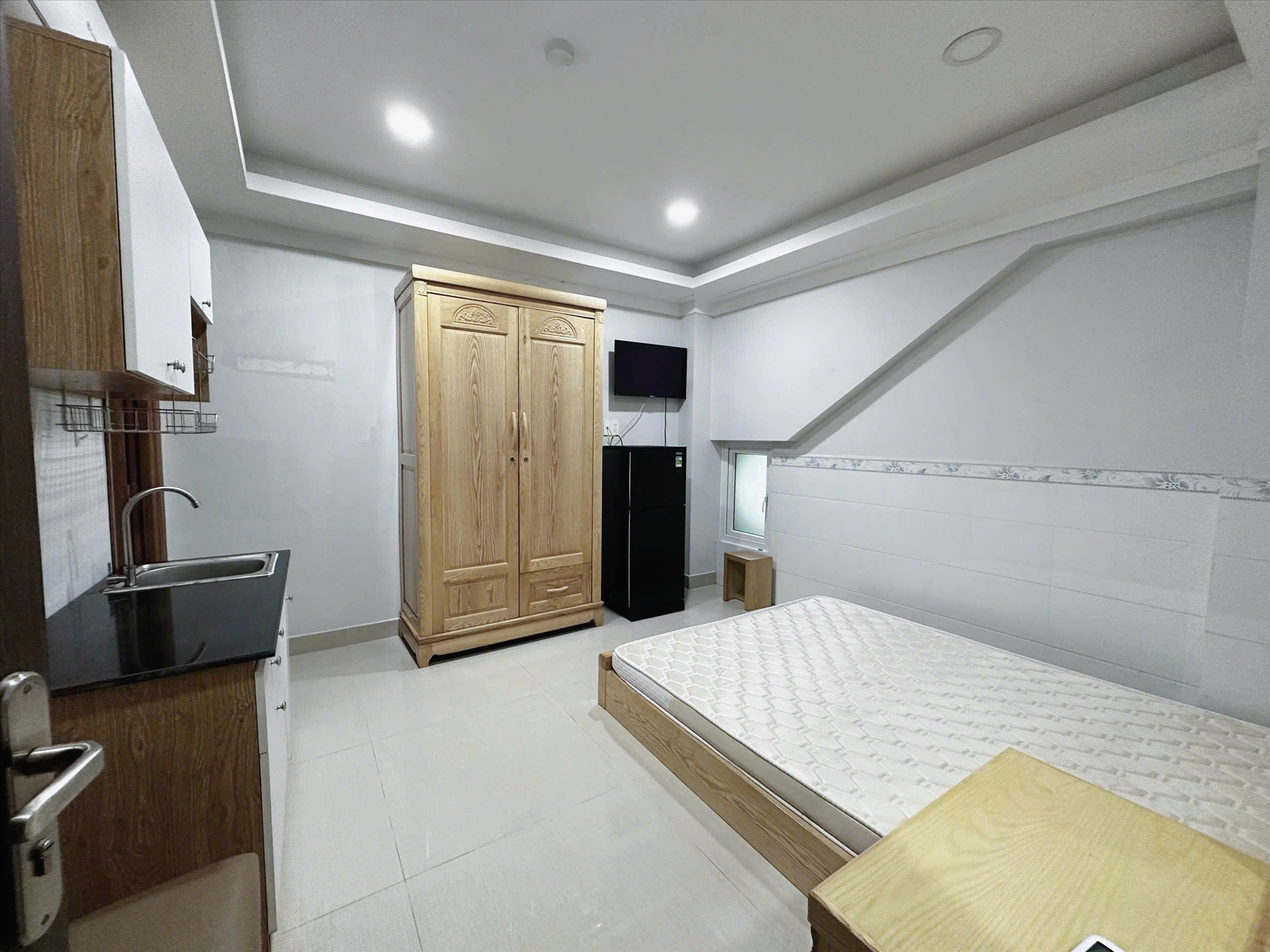 Phòng trọ Studio 25m2 tại John Tran House Nguyễn Trãi - Quận 1 - Phòng ngủ