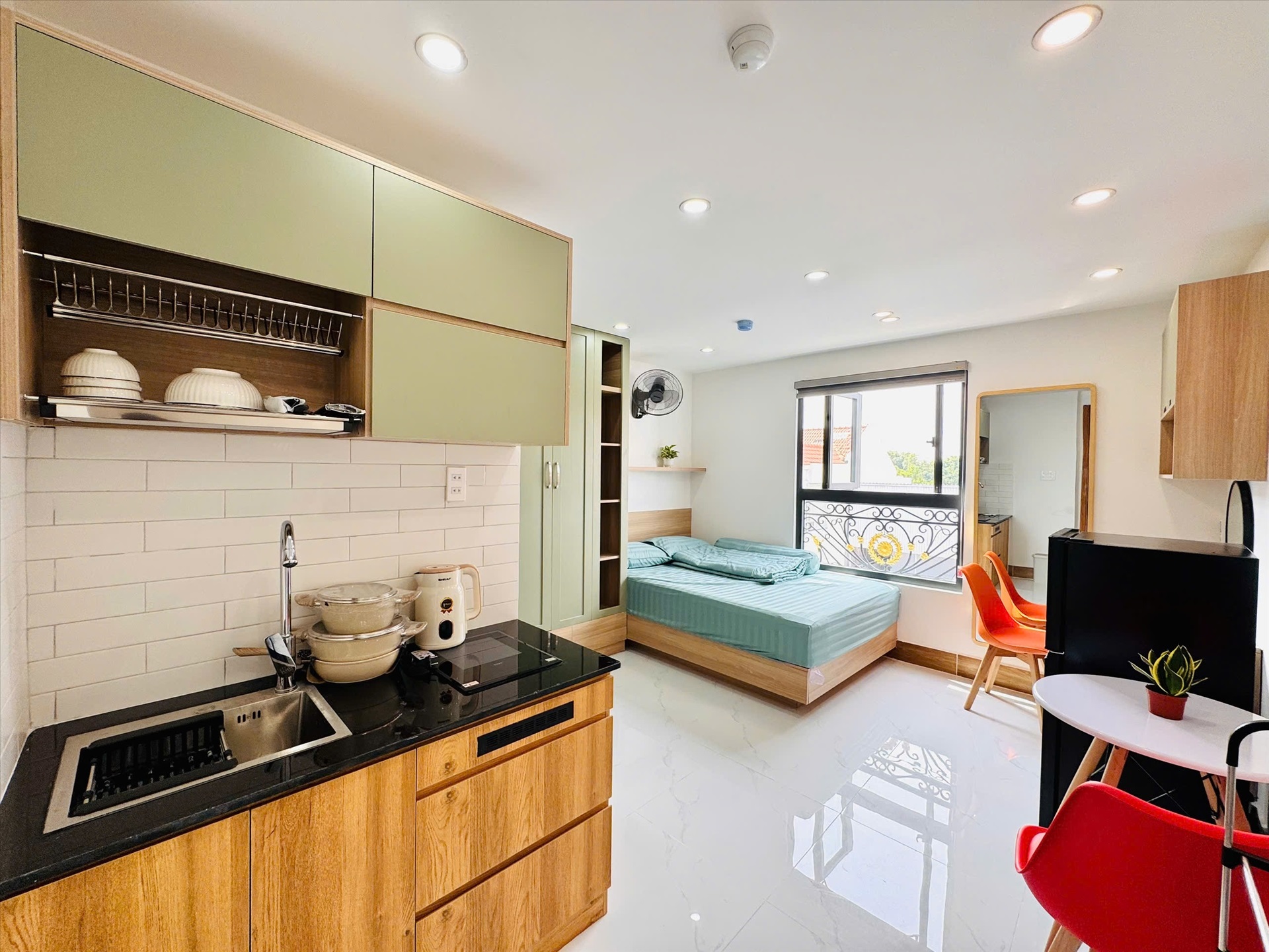 Phòng trọ Studio 25m2 tại Xuân Phát Apartment Đường số 4 - Gò Vấp - Phòng bếp