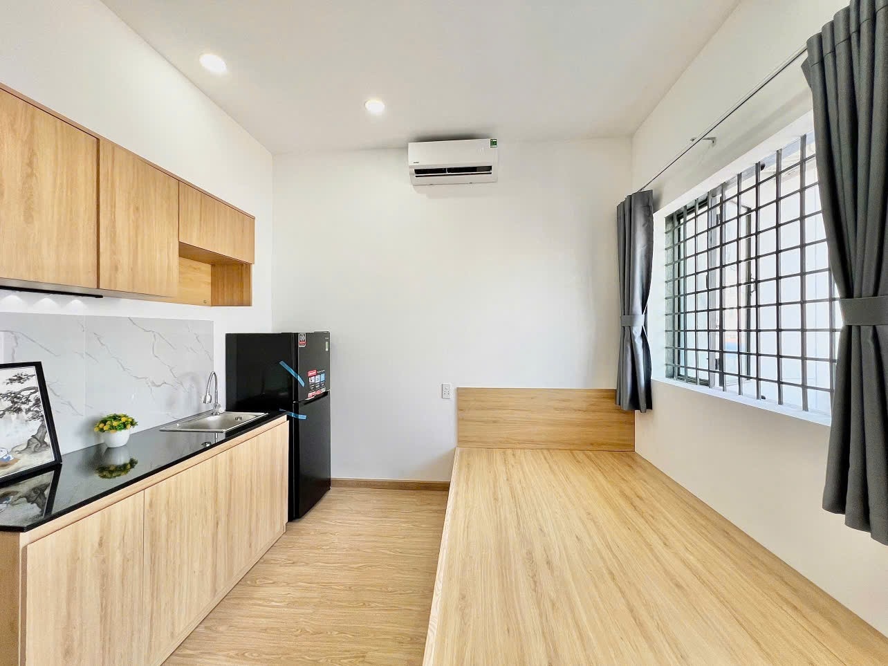 Phòng trọ Studio 30m2 tại Lacasa Lạc Long Quân - Tân Bình - Phòng ngủ