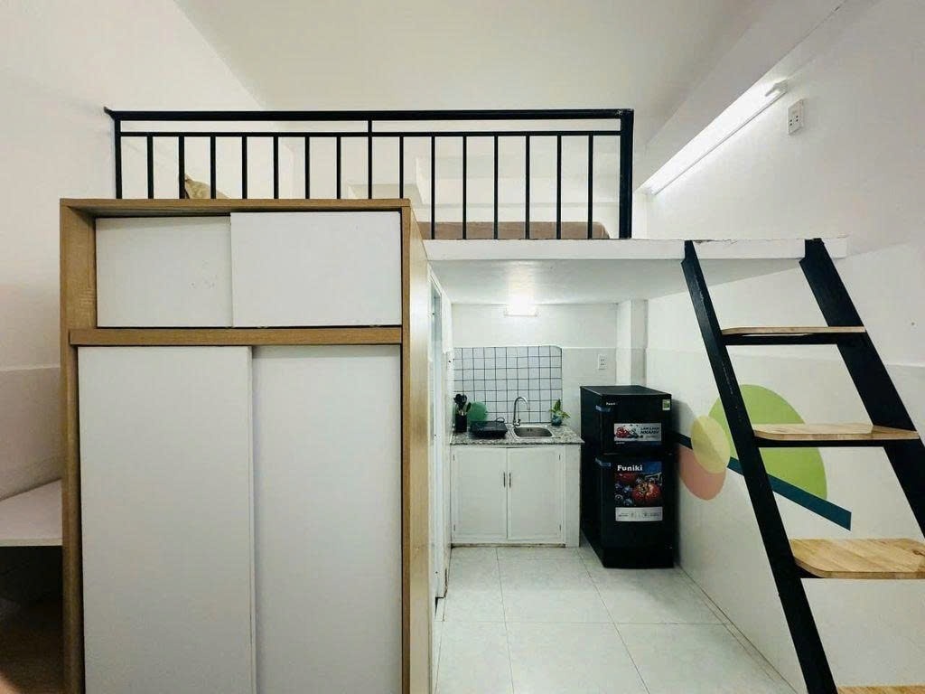 Phòng trọ Duplex 20m2 tại Cozrum Dương Quảng Hàm - Gò Vấp - Phòng bếp