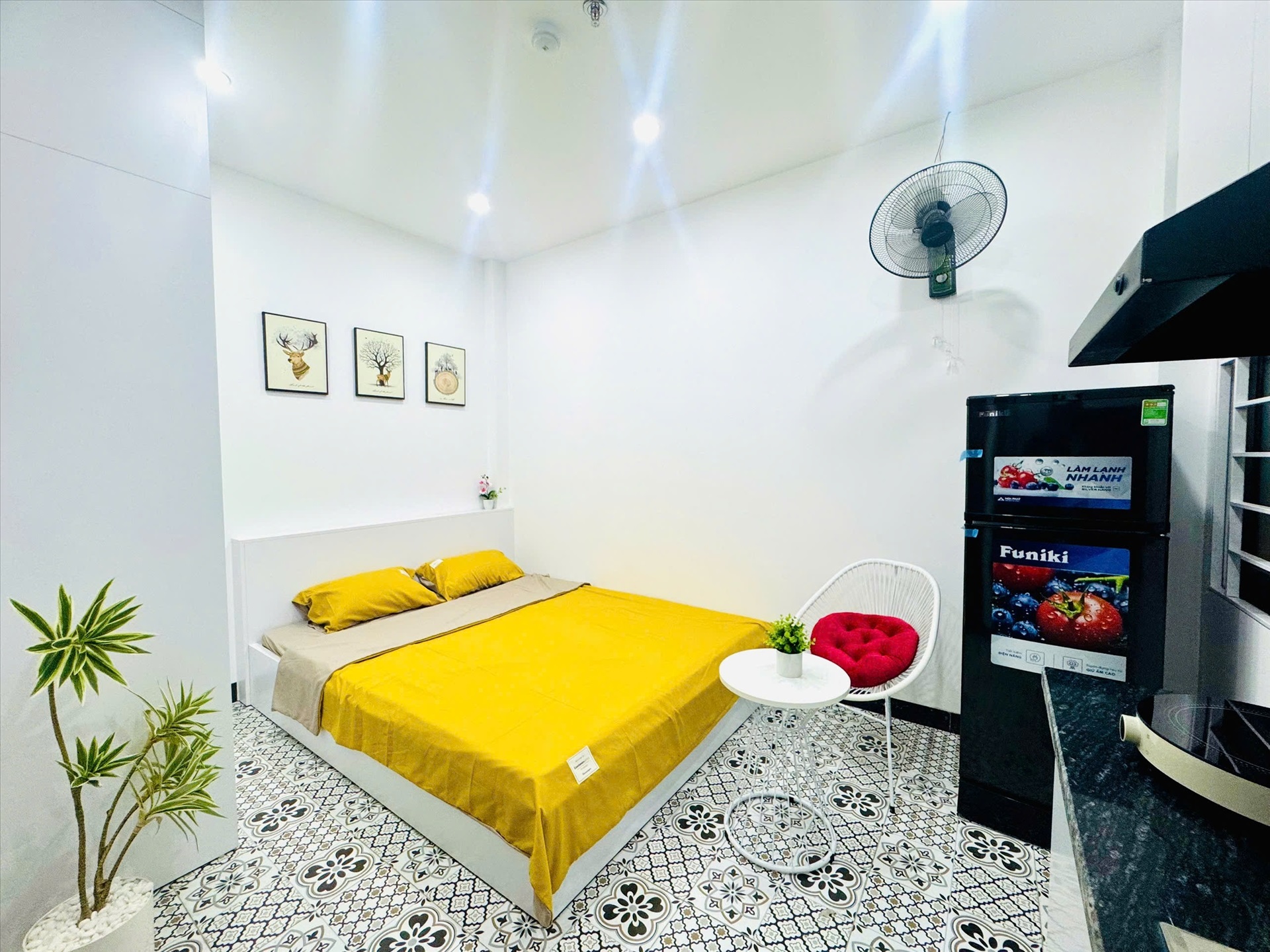 Phòng trọ Studio 22m2 tại Vihome Plus Trung Liệt - Đống Đa - Phòng ngủ