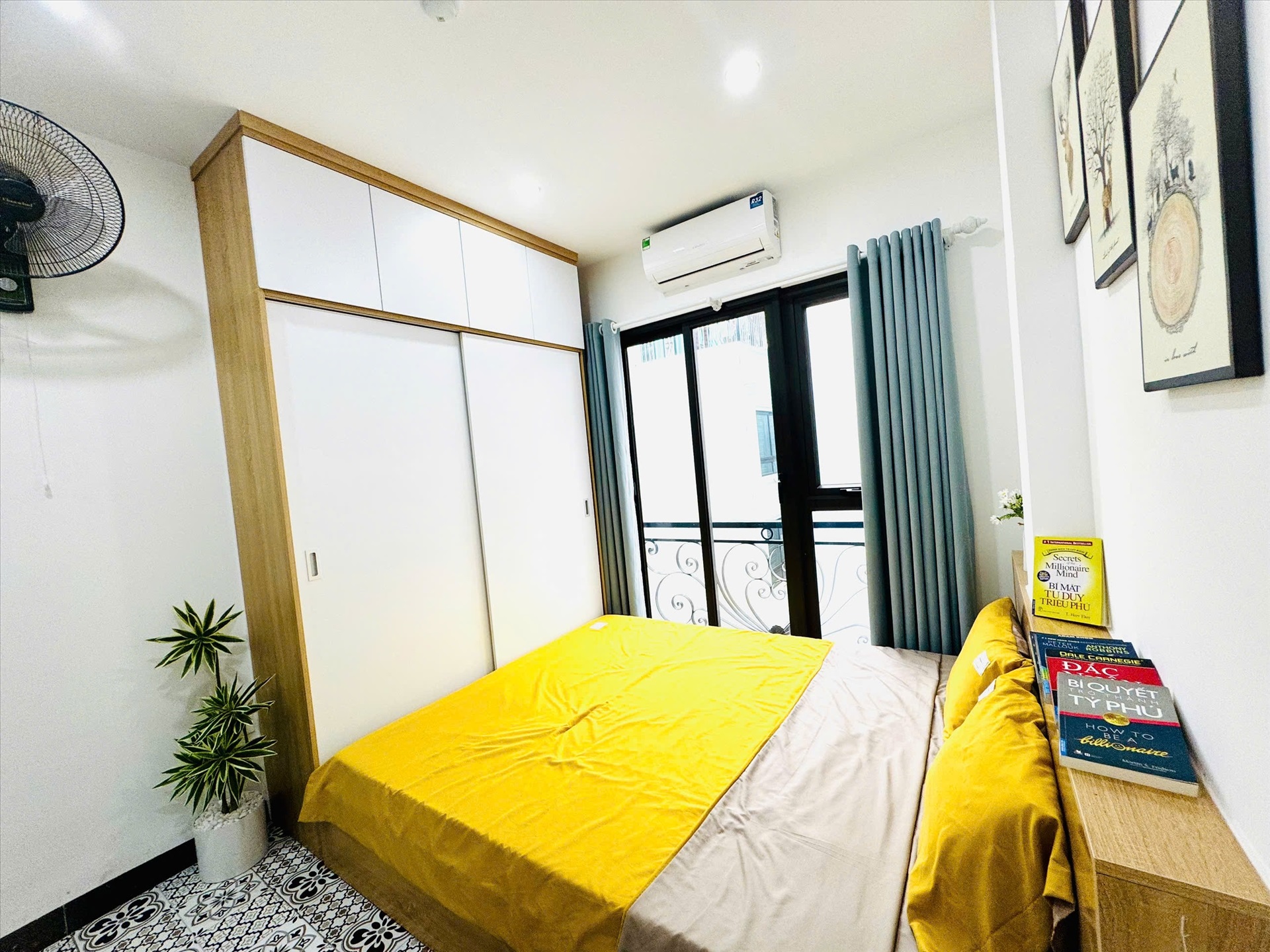 Phòng trọ Studio 25m2 tại Vihome Plus 2 Trung Liệt - Đống Đa - Phòng ngủ