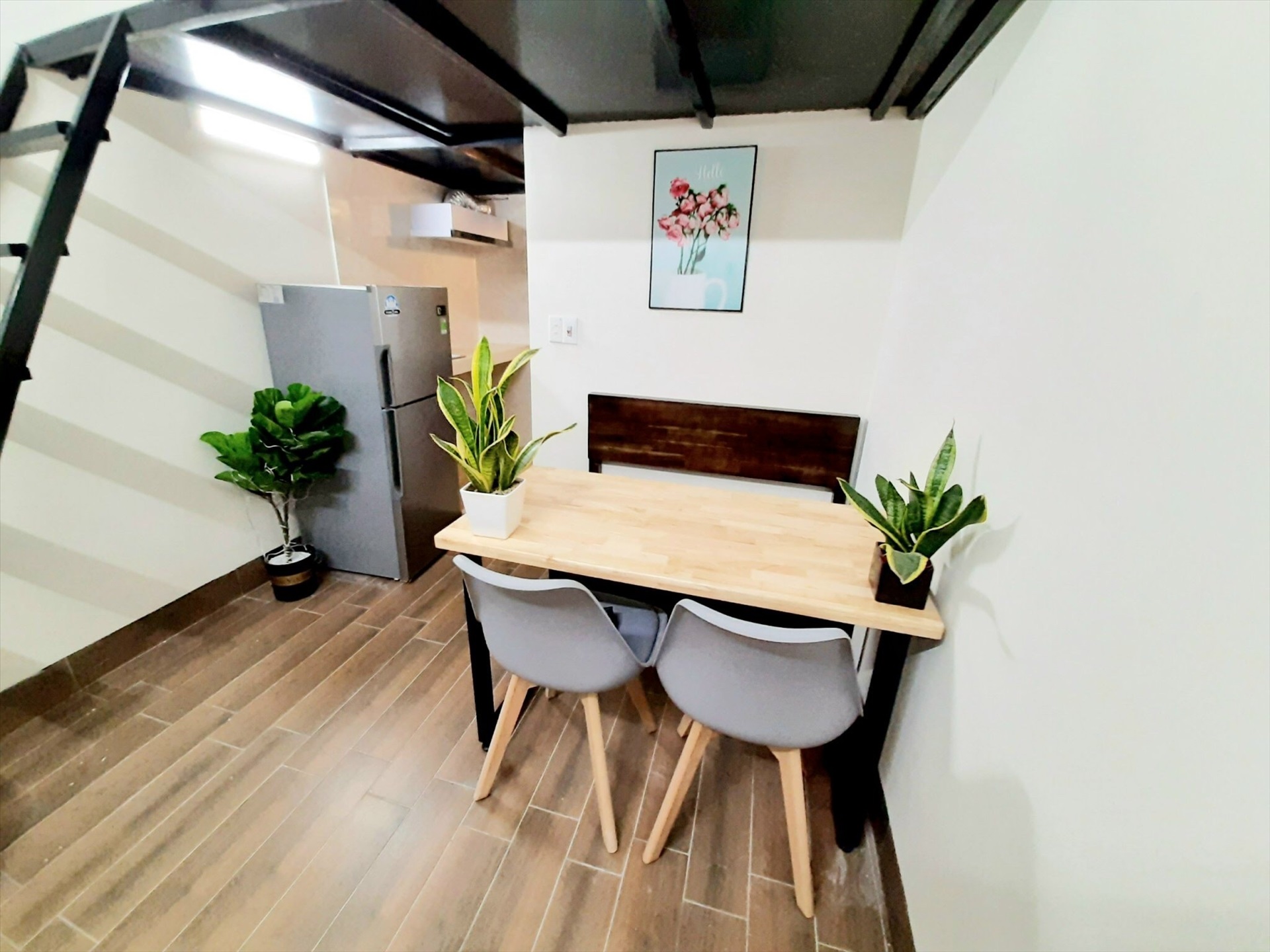 Phòng trọ Duplex 20m2 tại Akaland Phùng Hưng - Hà Đông - Phòng khách