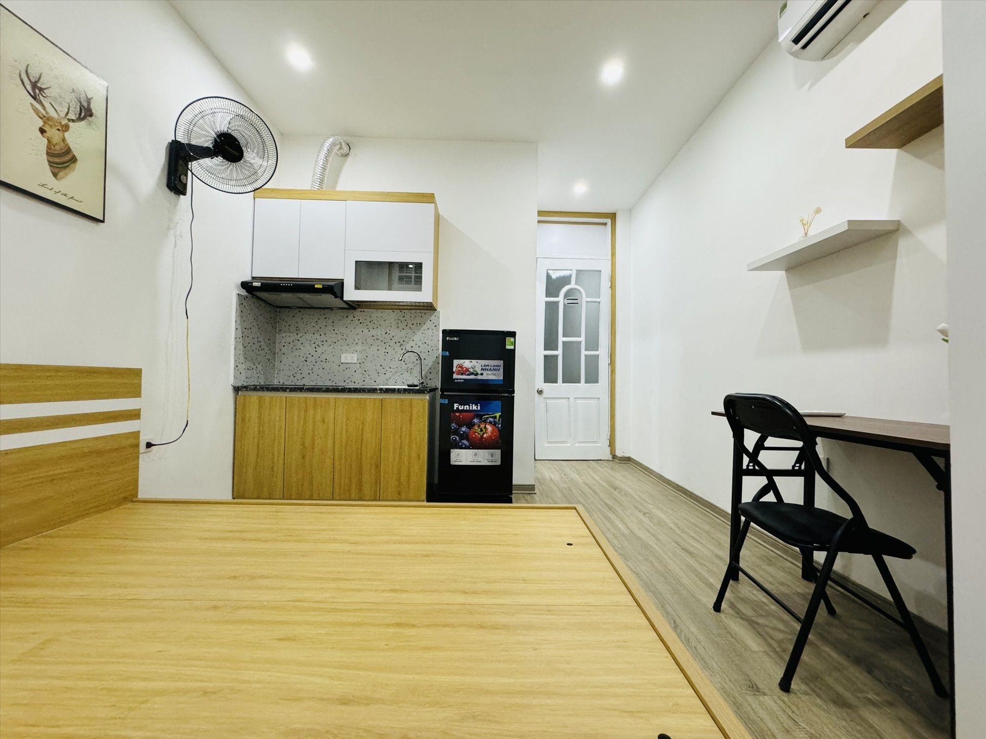 Phòng trọ Studio 25m2 tại Vihome Plus Lương Khánh Thiện - Hoàng Mai - Phòng bếp