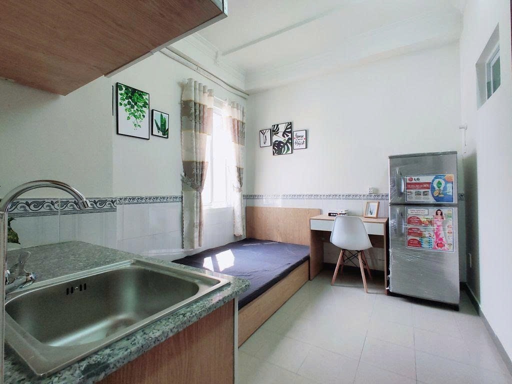 Phòng trọ Studio 20m2 tại PTC House  Xuân Diệu - Tân Bình - Phòng ngủ
