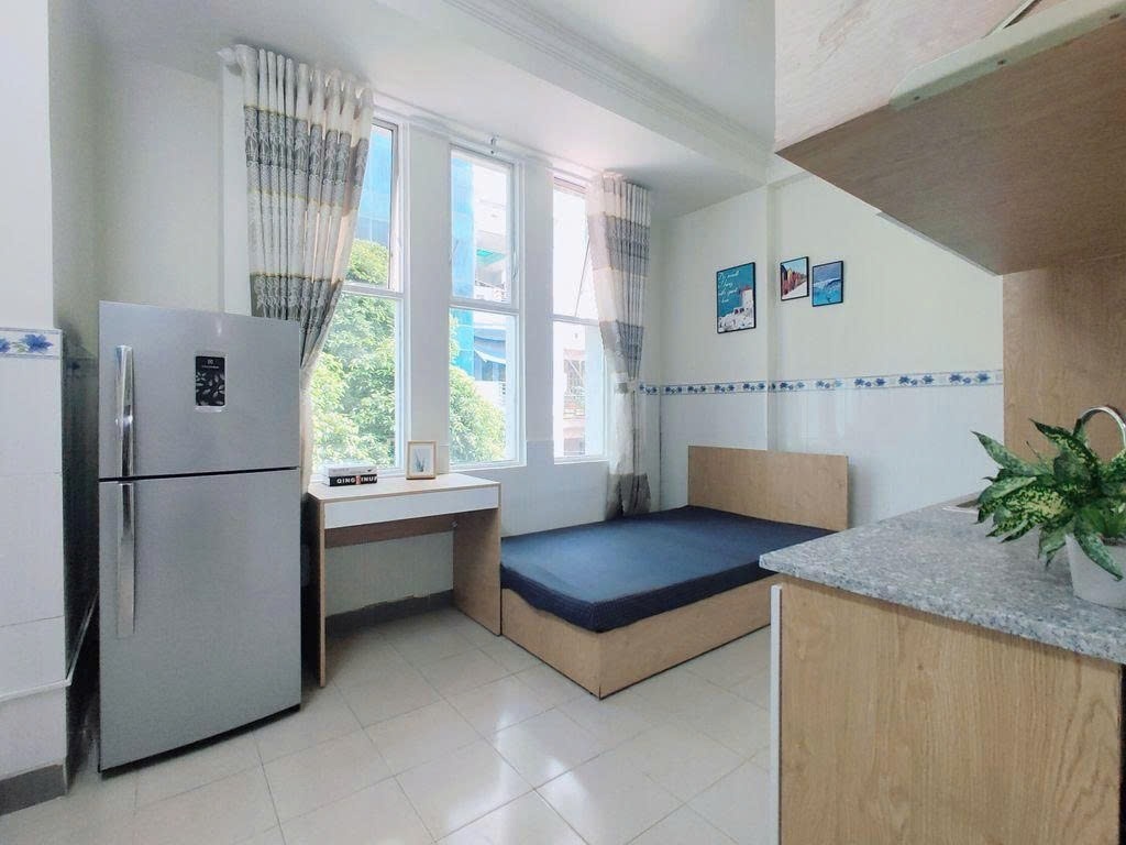 Phòng trọ Studio 20m2 tại PTC House  Xuân Diệu - Tân Bình - Phòng ngủ