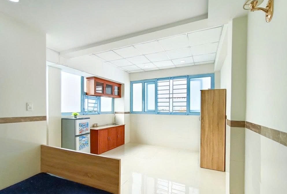 Phòng trọ Studio 25m2 tại PTC House 1 Chu Văn An - Bình Thạnh - Phòng ngủ