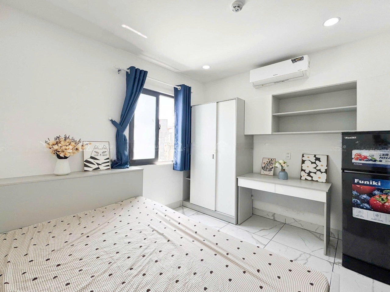 Phòng trọ Studio 25m2 tại SM House Võ Hành Trang - Tân Bình - Phòng ngủ