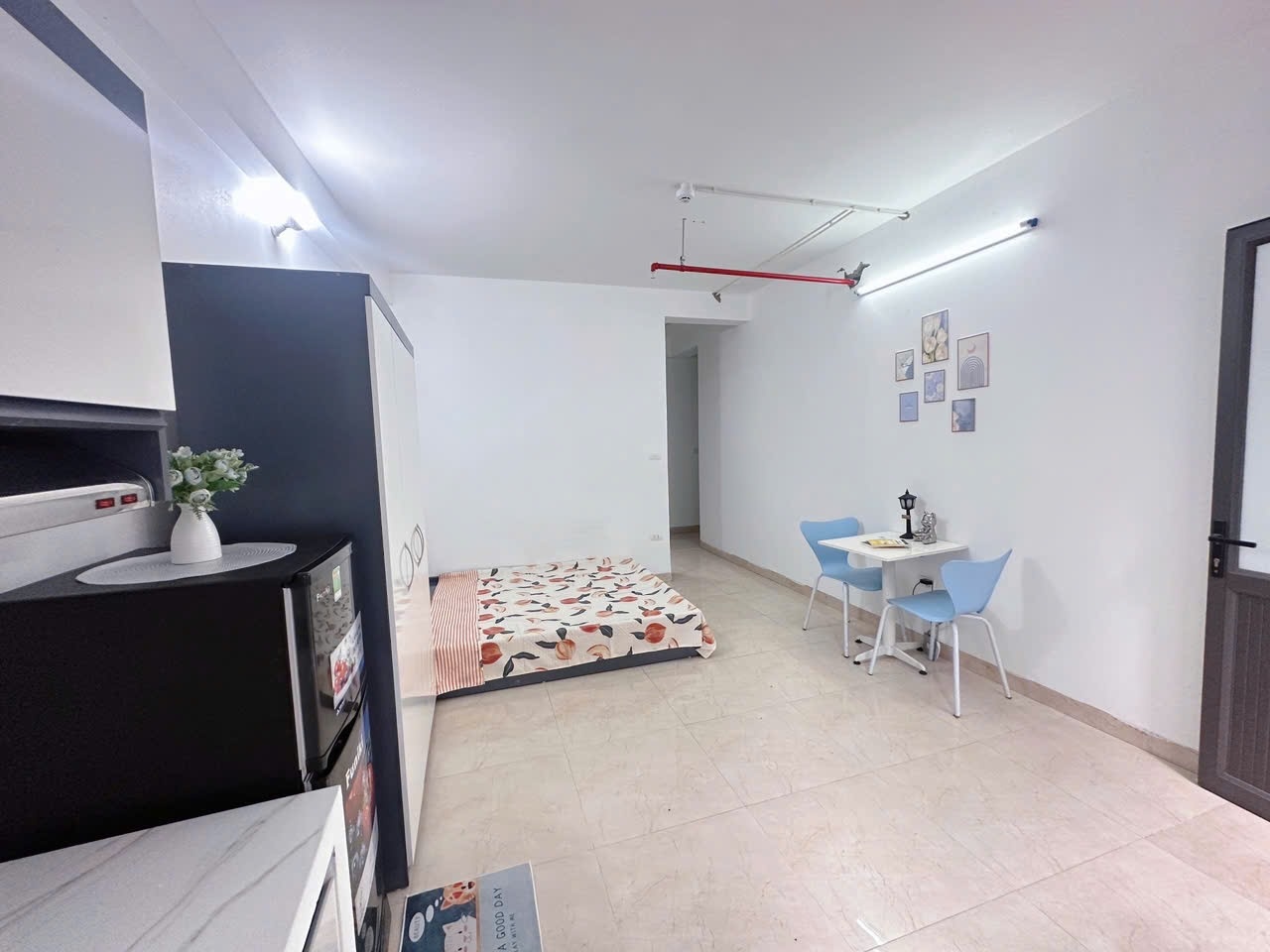 Phòng trọ Studio 25m2 tại QHOME Hoàng Ngân - Thanh Xuân - Phòng ngủ