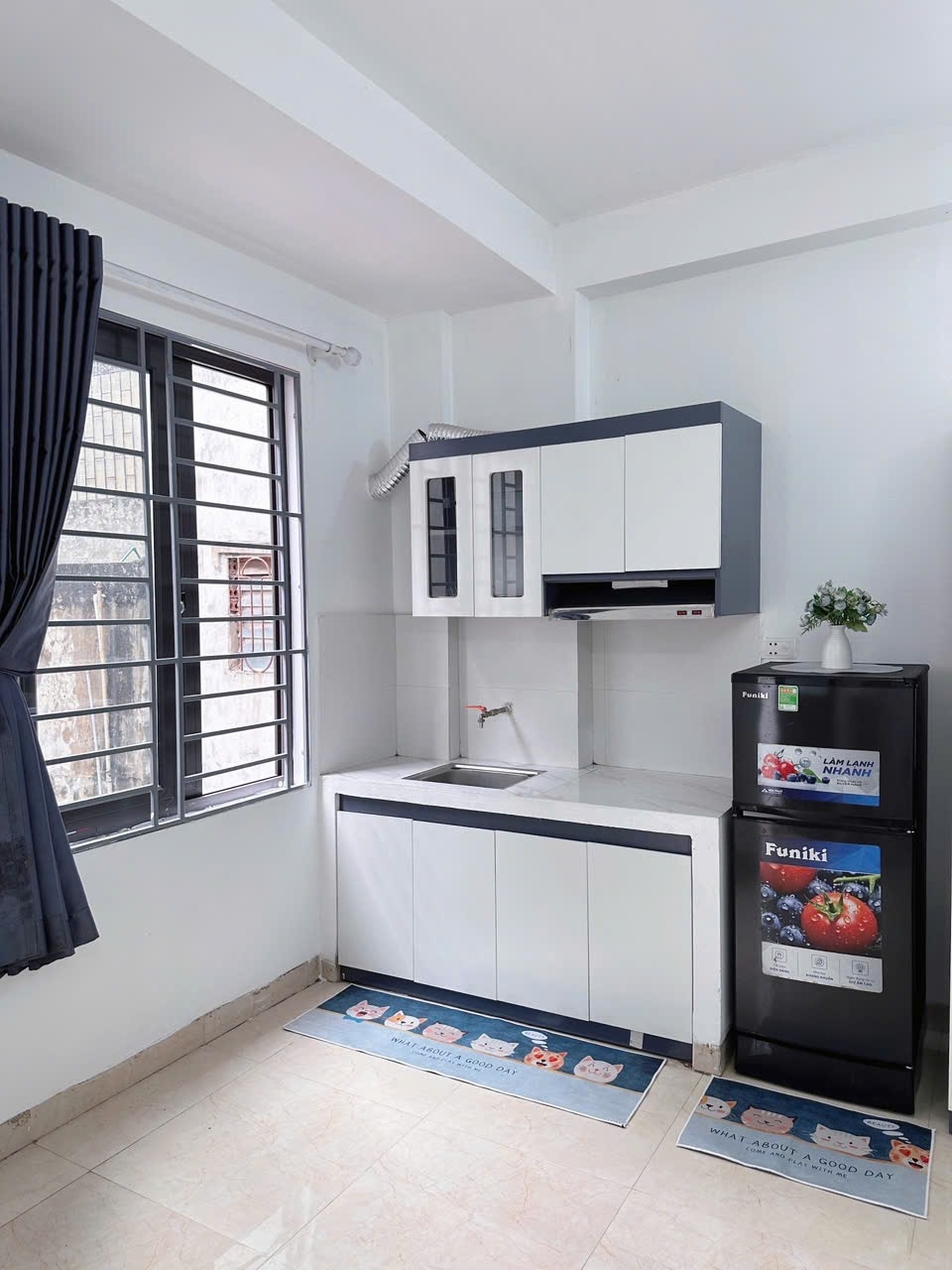 Phòng trọ Studio 25m2 tại QHOME Hoàng Ngân - Thanh Xuân - Phòng bếp