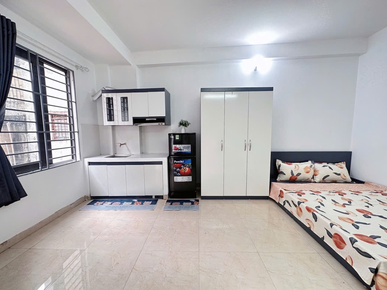 Phòng trọ Studio 25m2 tại QHOME Hoàng Ngân - Thanh Xuân - Phòng bếp