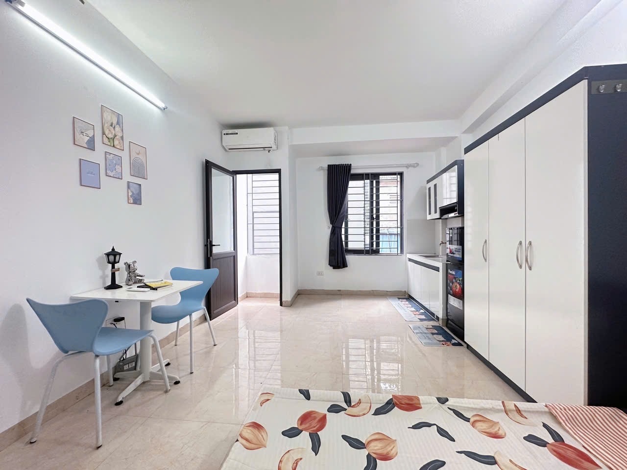 Phòng trọ Studio 25m2 tại QHOME Hoàng Ngân - Thanh Xuân - Phòng ngủ