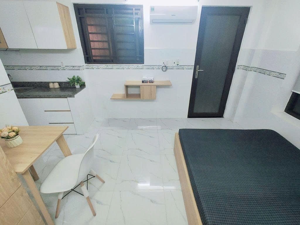 Phòng trọ Studio 20m2 tại PTC House 3 Cộng Hoà - Tân Bình - Phòng ngủ