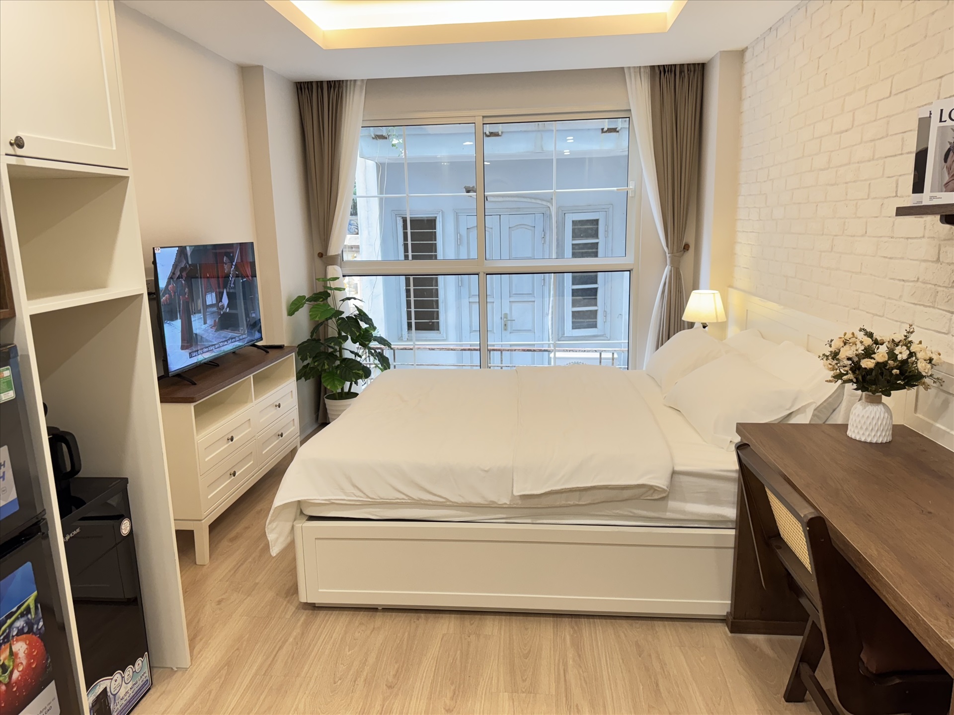 Phòng trọ Studio 30m2 tại HY Home 2 Lạc Long Quân - Tây Hồ - Phòng ngủ