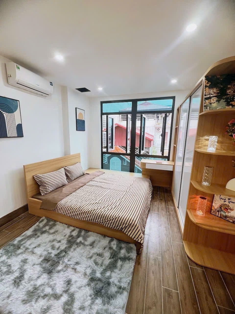 Phòng trọ Studio 25m2 tại DH Home 2 Mễ Trì Hạ - Nam Từ Liêm - Phòng ngủ