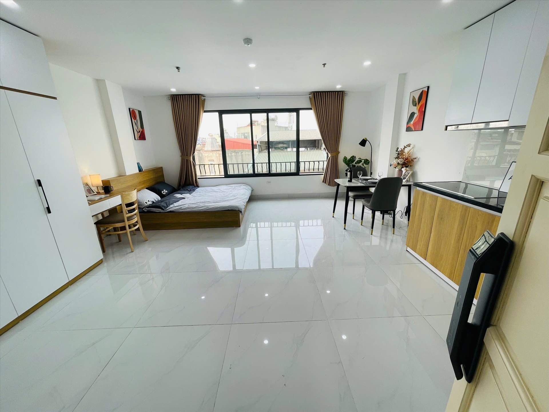 Phòng trọ Studio 40m2 tại Airstay Minh Khai - Hai Bà Trưng  - Phòng ngủ
