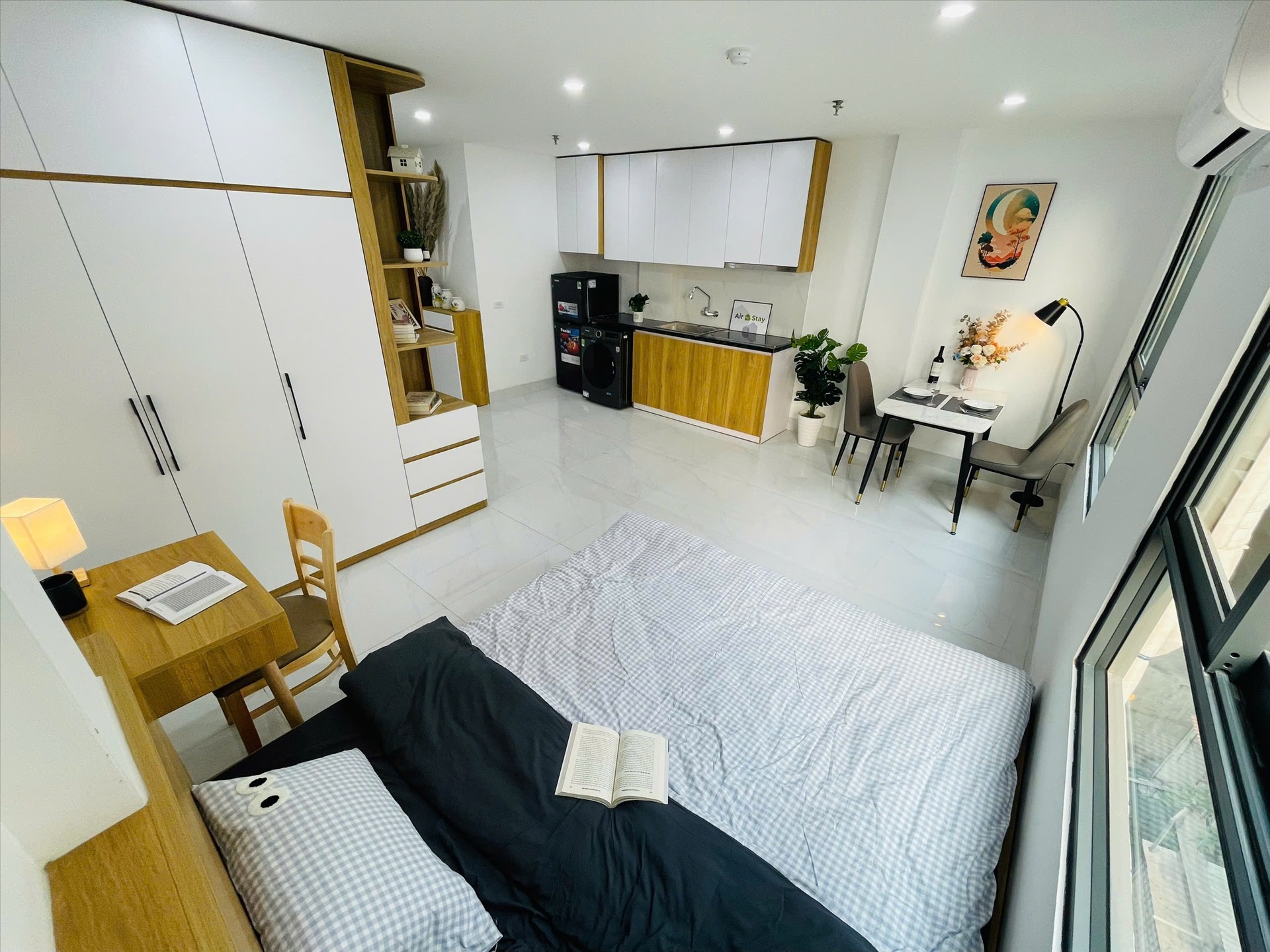 Phòng trọ Studio 35m2 tại Airstay Minh Khai - Hai Bà Trưng  - Phòng ngủ