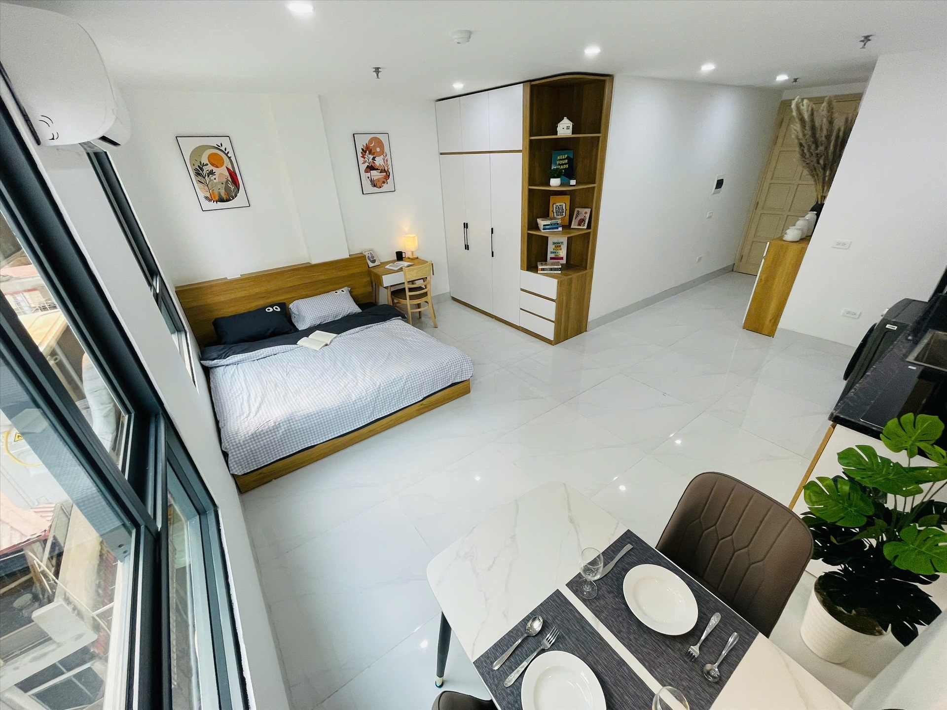 Phòng trọ Studio 35m2 tại Airstay Minh Khai - Hai Bà Trưng  - Phòng ngủ
