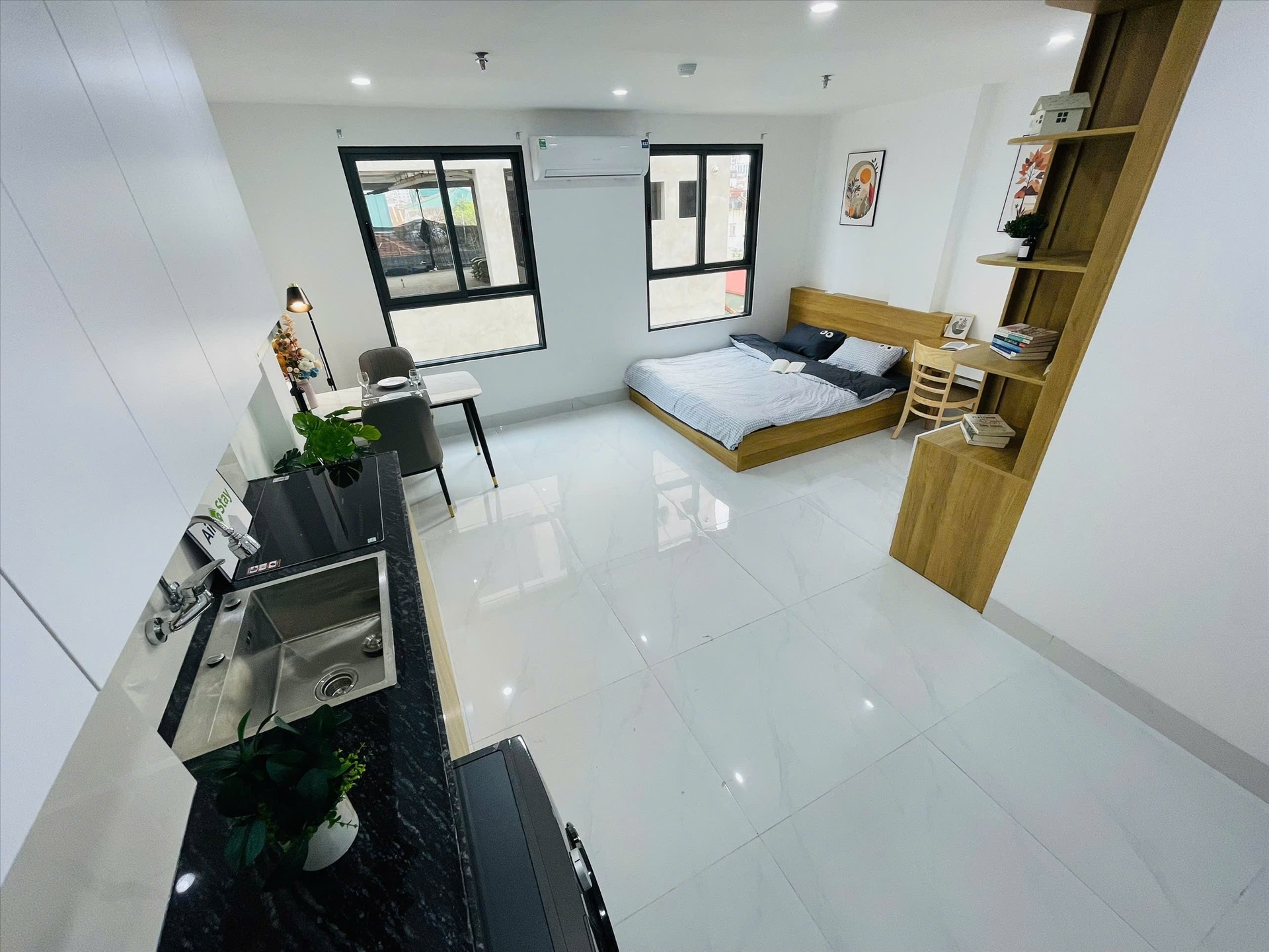 Phòng trọ Studio 35m2 tại Airstay Minh Khai - Hai Bà Trưng  - Phòng bếp