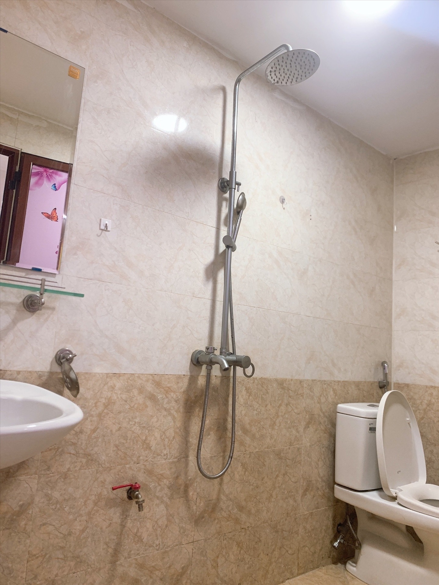 Phòng trọ Studio 25m2 tại HappyHomes Mễ Trì Thượng - Nam Từ Liêm - Phòng tắm