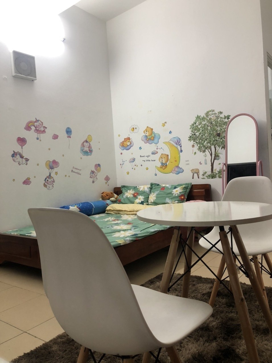 Phòng trọ Studio 24m2 tại HappyHomes Mễ Trì Thượng - Nam Từ Liêm - Phòng ngủ