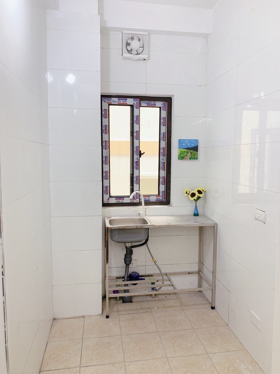 Phòng trọ Studio 24m2 tại HappyHomes Mễ Trì Thượng - Nam Từ Liêm - Phòng bếp