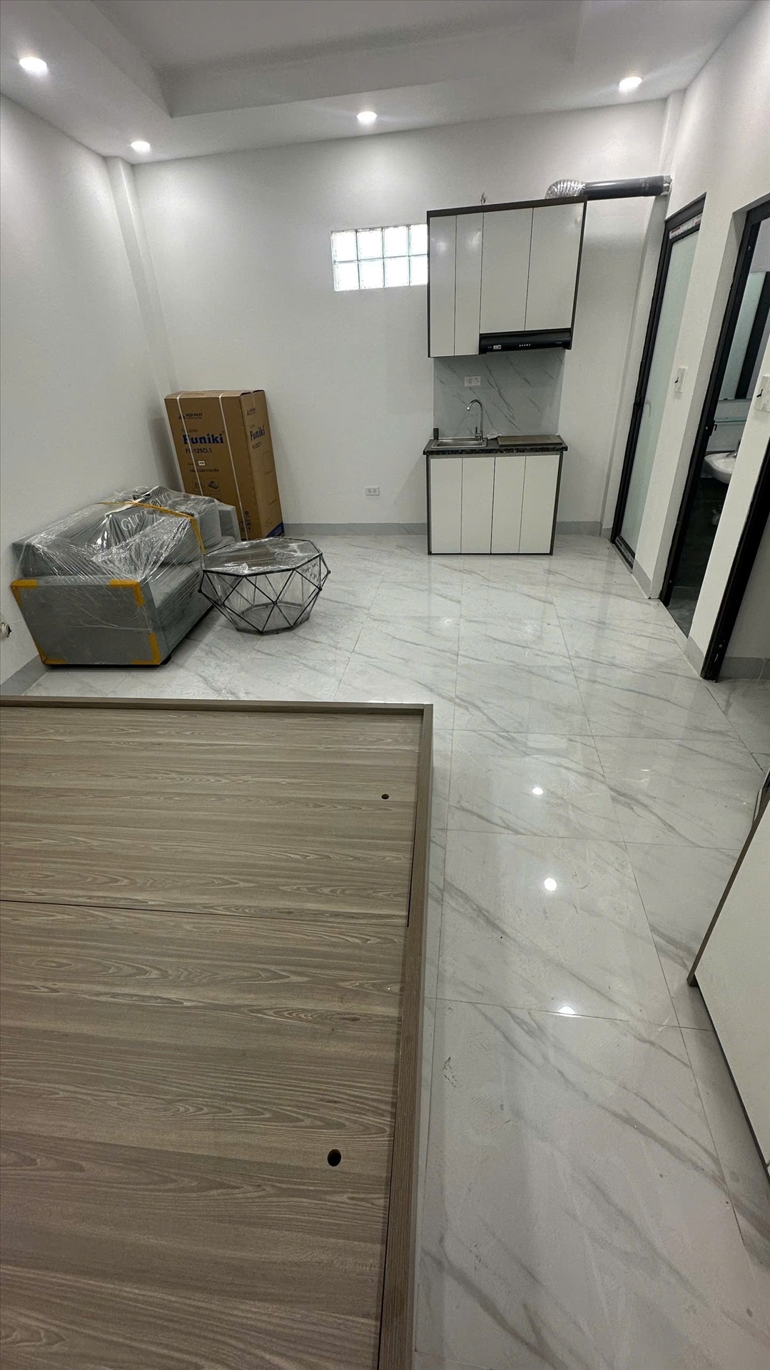 Phòng trọ Studio 27m2 tại TD Housing Trịnh Đình Cửu - Hoàng Mai - Phòng khách