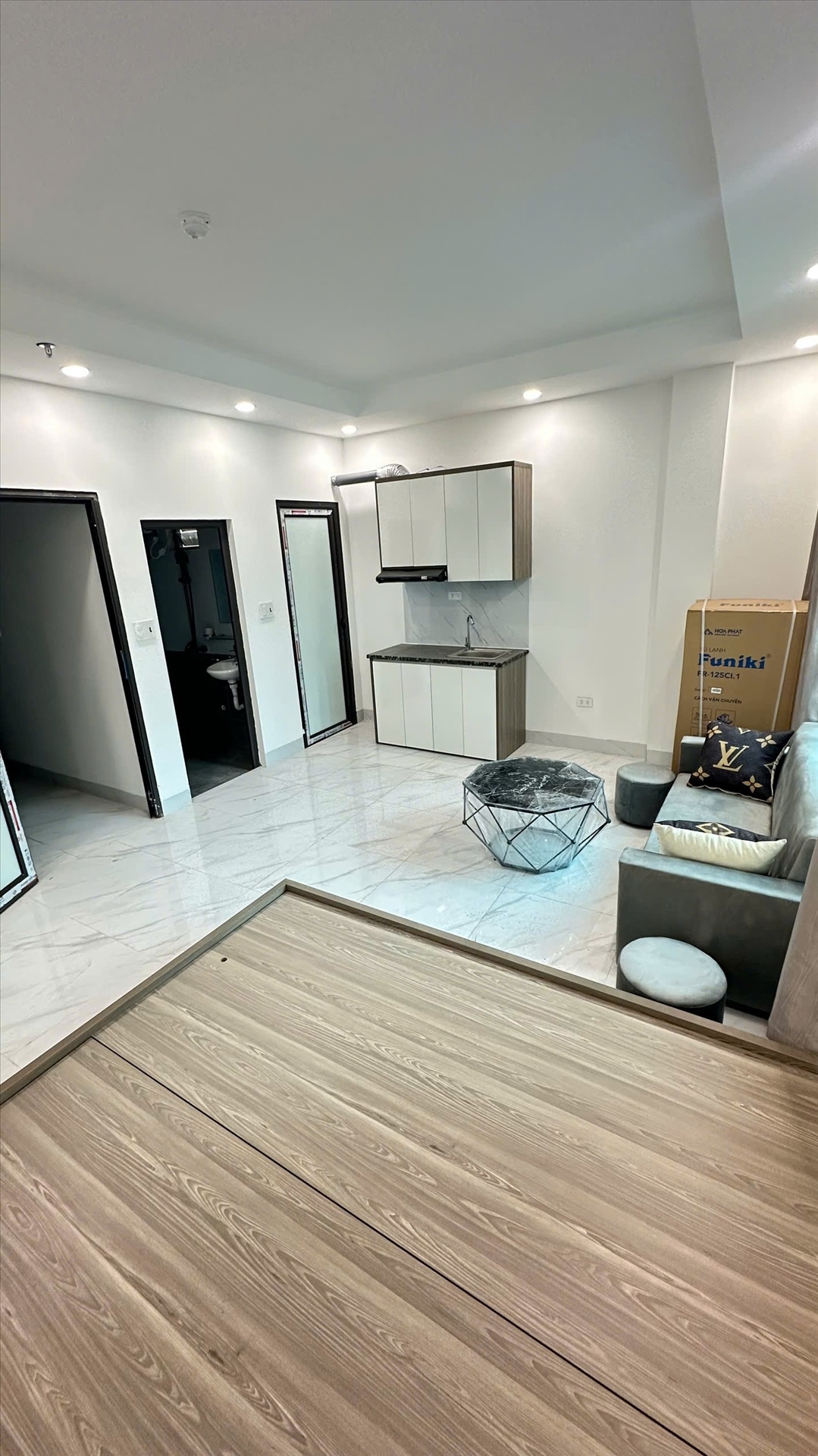 Phòng trọ Studio 30m2 tại TD Housing Trịnh Đình Cửu - Hoàng Mai - Phòng khách