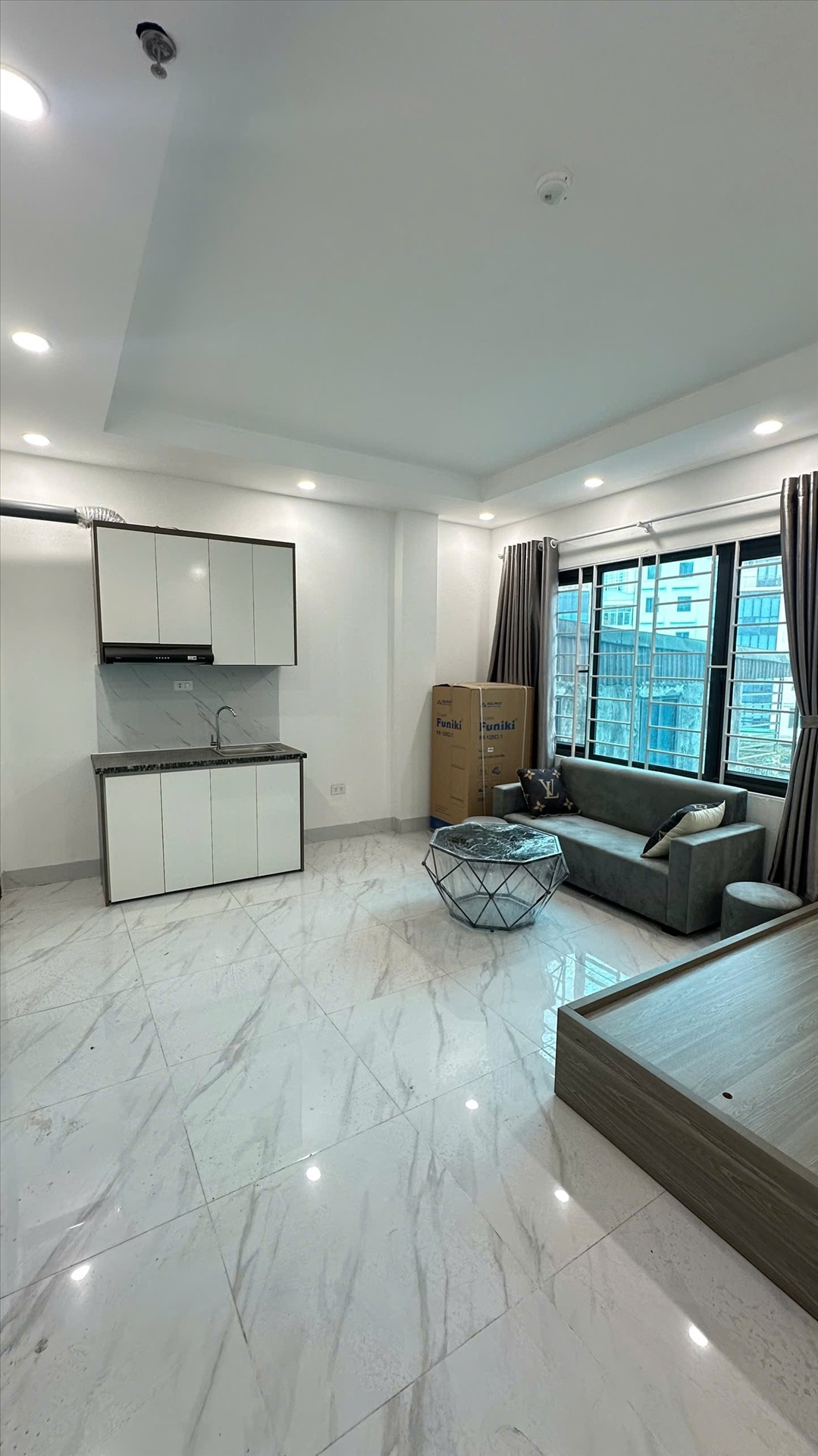 Phòng trọ Studio 30m2 tại TD Housing Trịnh Đình Cửu - Hoàng Mai - Phòng khách
