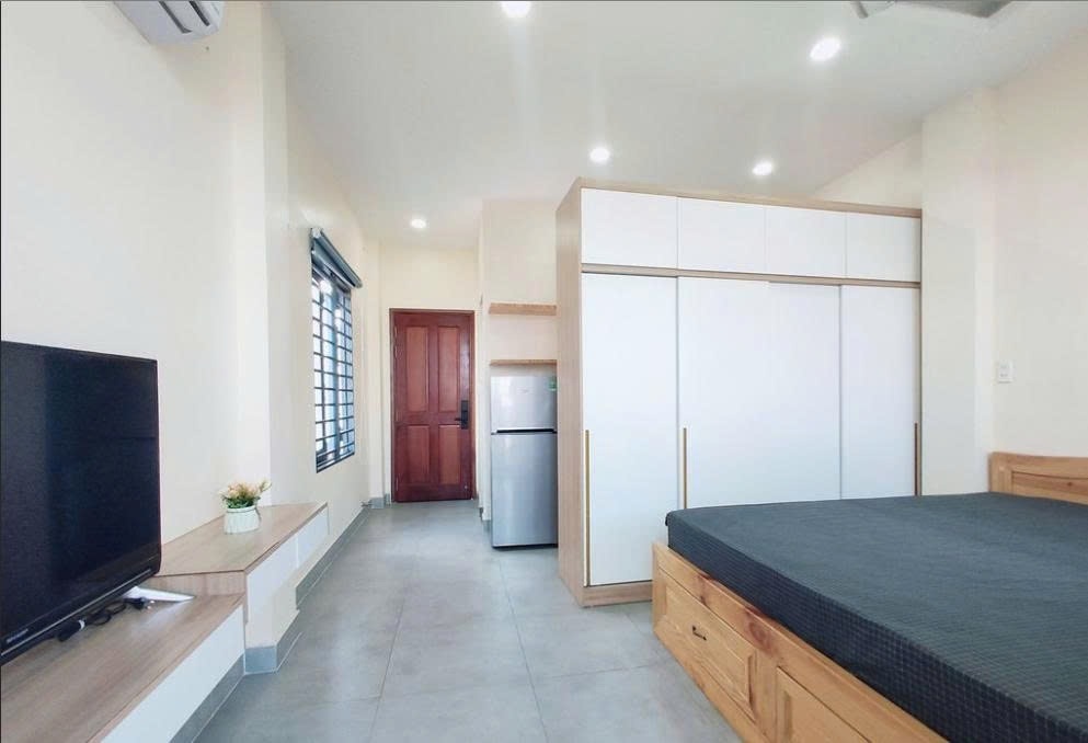 Phòng trọ Studio 30m2 tại PTC House 1 Trường Sơn - Tân Bình - Phòng ngủ