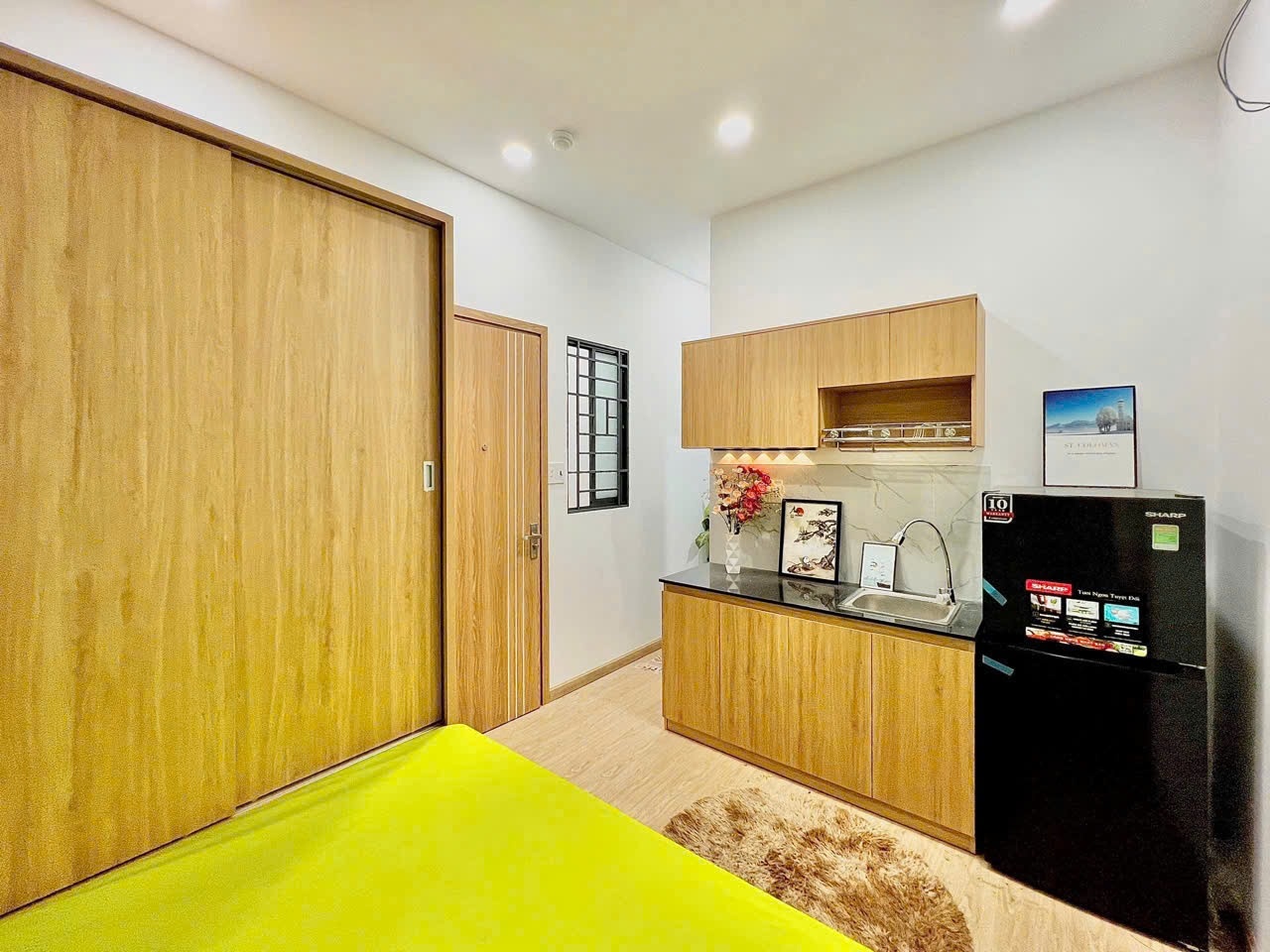Phòng trọ Studio 25m2 tại Lacasa Lạc Long Quân - Tân Bình - Phòng ngủ