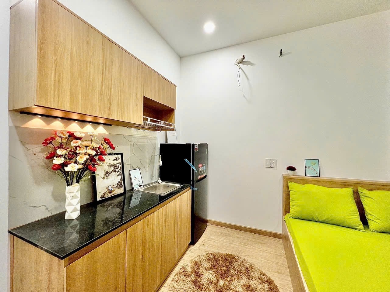 Phòng trọ Studio 25m2 tại Lacasa Lạc Long Quân - Tân Bình - Phòng ngủ