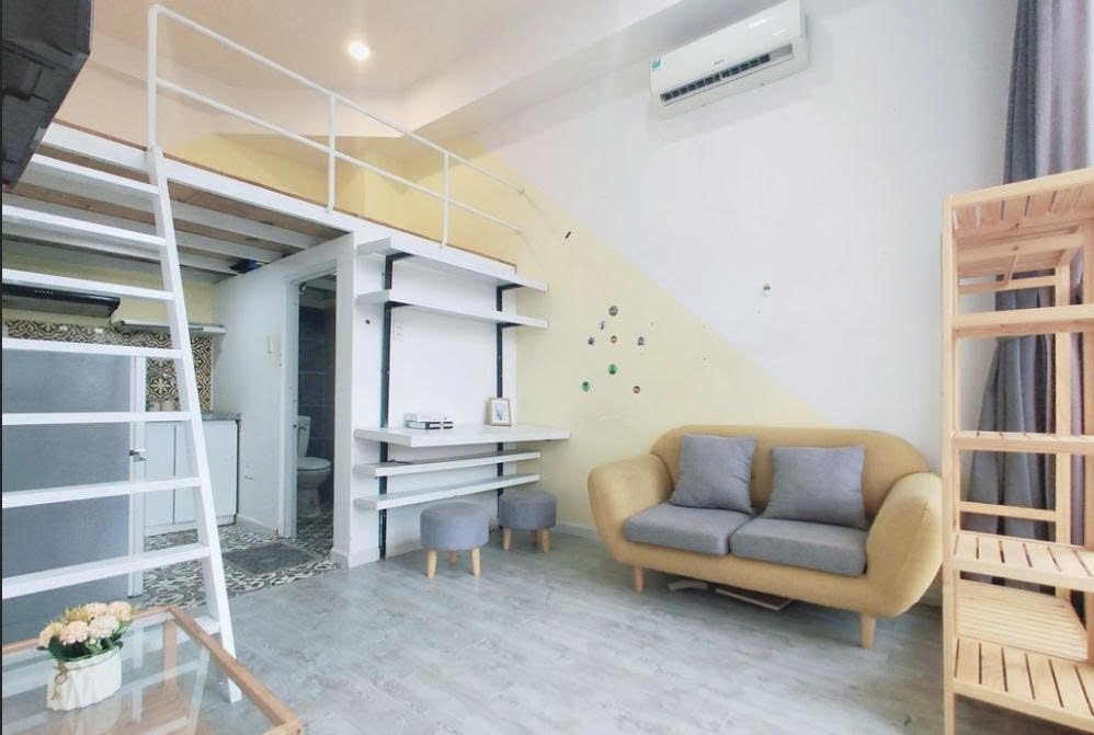 Phòng trọ Duplex 25m2 tại PTC House Nơ Trang Long 1 - Bình Thạnh - Phòng ngủ