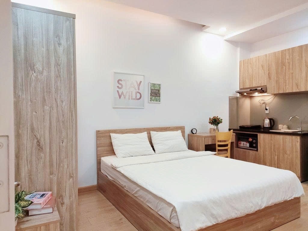 Phòng trọ Studio 30m2 tại PTC House Nguyễn Văn Trỗi  - Phú Nhuận - Phòng ngủ