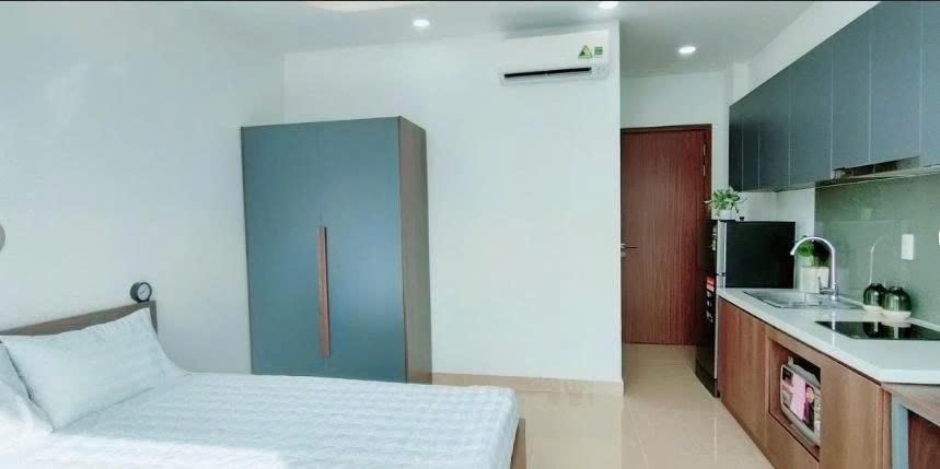 Phòng trọ Studio 25m2 tại PTC House Lê Trực - Bình Thạnh - Phòng bếp