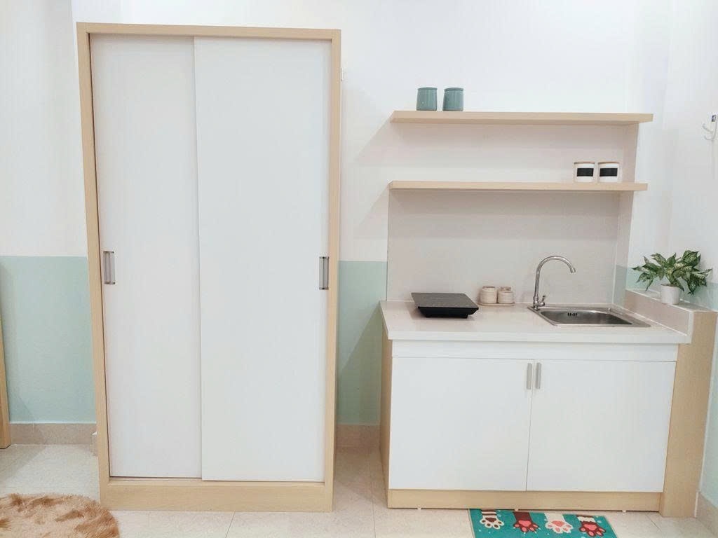 Phòng trọ Studio 25m2 tại PTC House Phú Mỹ - Bình Thạnh - Phòng bếp